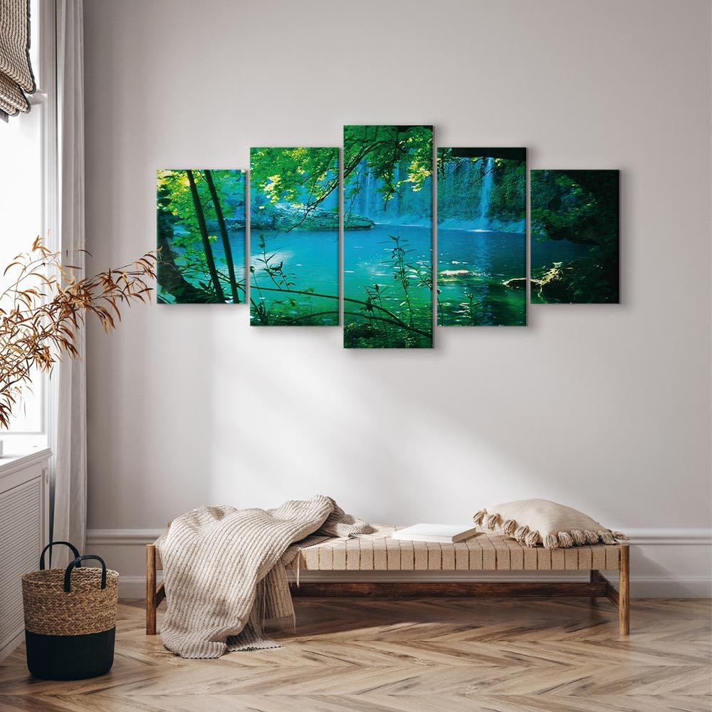 Murando Tableau Acoustique Paysage 225x112,5 Cm 5 Parties - Panneau Insonorisant Arbre Naturel Pour Isolation Phonique Bureau & Chambre