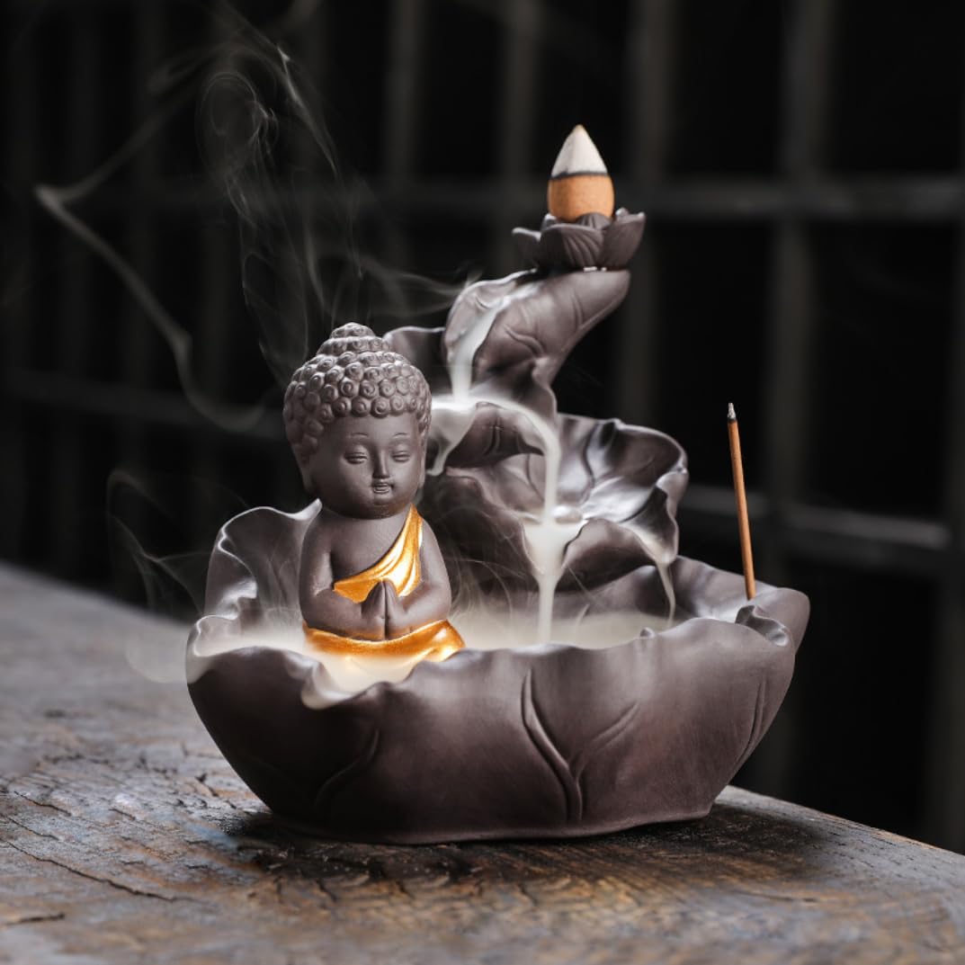 Amazon.com: Deanvzes Purple Clay Ceramic Backflow Incense Burner