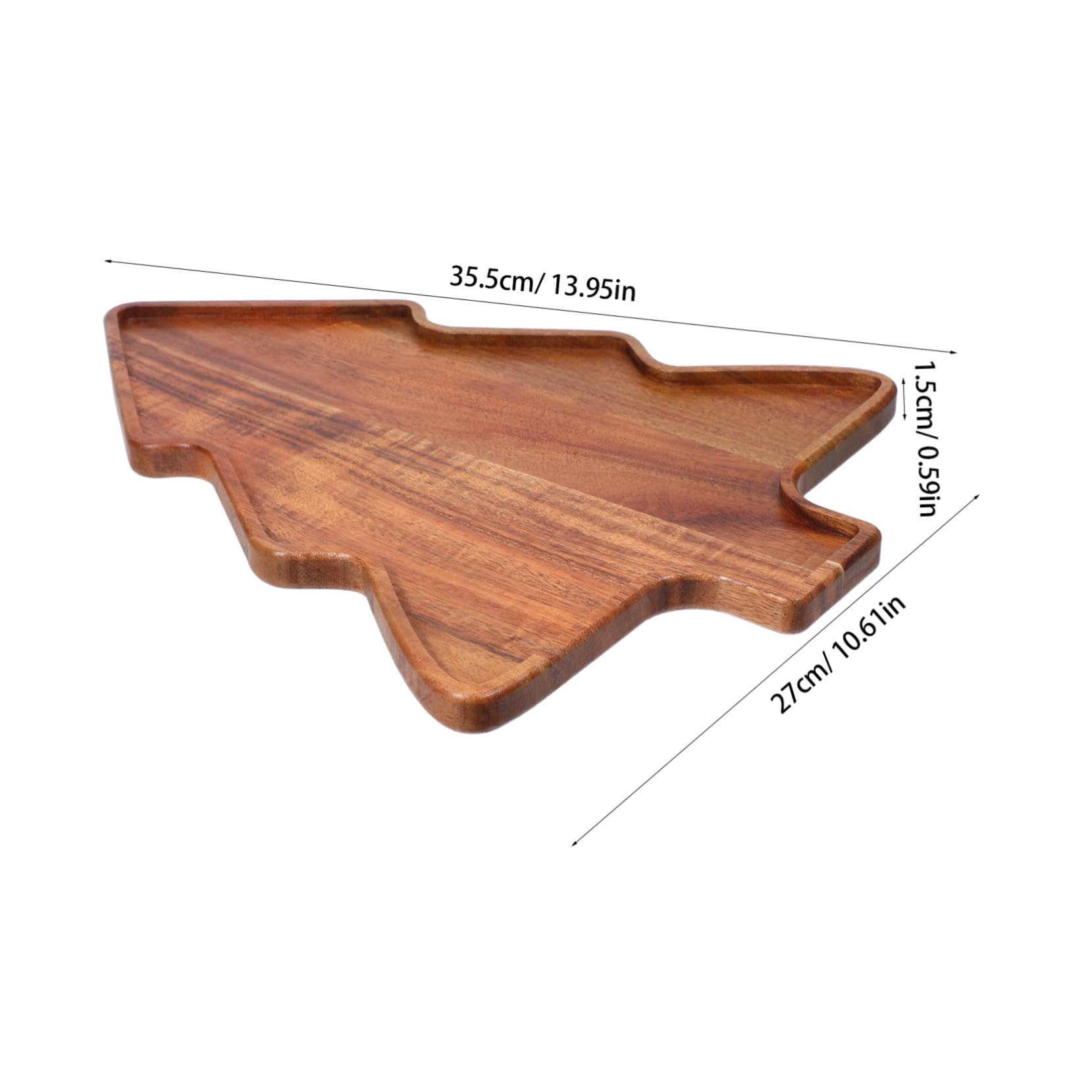 MAGICLULU Bandeja De Madera Forma De Árbol De Navidad Bandeja para Servir Quesos y Postres para Fiestas De Navidad Plato De Madera Navideño