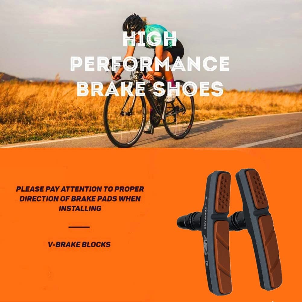 Plaquettes Frein V Brake Patin Frein V-Brake 70mm - 2 Paires - Compatible Shimano, Tektro, SRAM - Haute Performance Vélo Kit Frein Vélo Performance