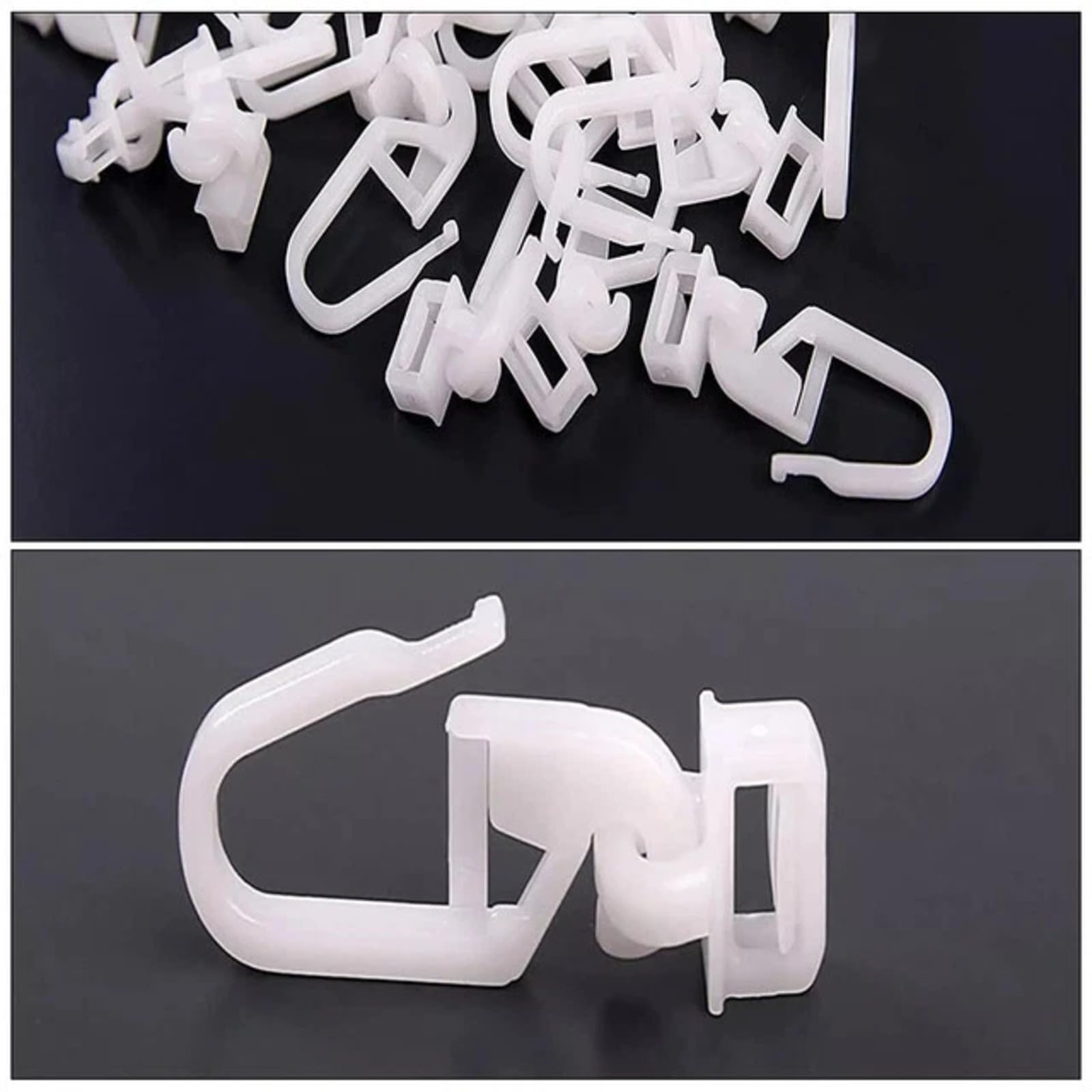 Ganci per tende in plastica compatibili con camion Volvo IVECO DAF 50 sztuk biały