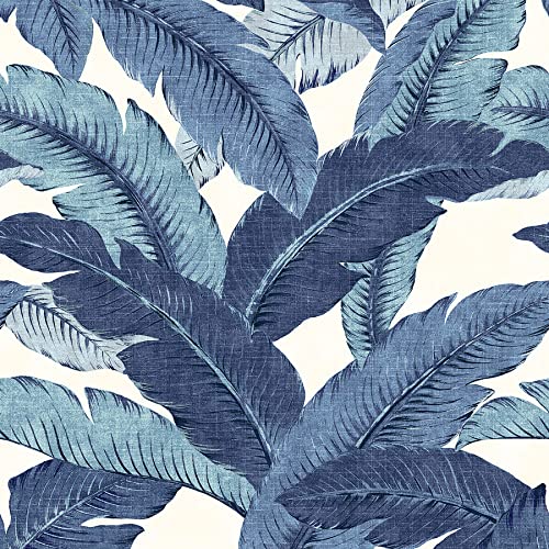 Image of Tommy Bahama - Premium Peel and Stick Wallpaper, Designer Tropical Wallpaper for Bedroom, Dorm Room Essentials, Self Adhesive, Vinyl, 30.75 Sq Ft Coverage (Swaying Palms Collection, Azure)