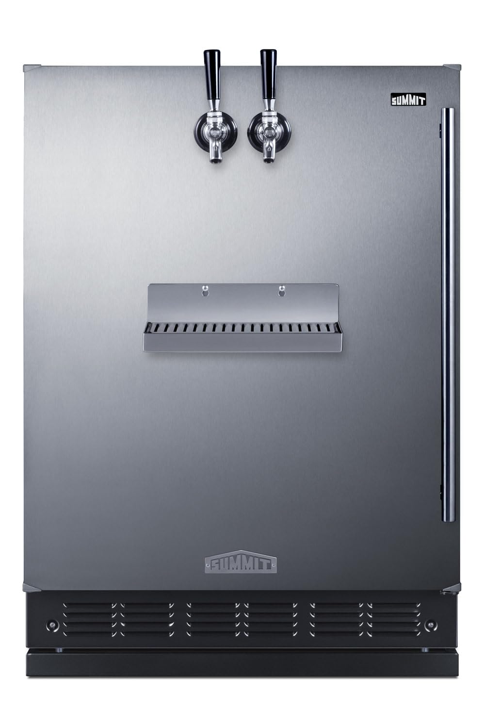 Summit Appliance SBC7BRSFRTPCFLHD 24-Inch Wide Front Tap Built-In Cold Brew Coffee Kegerator - Black; Commercially Listed; CARB Compliant; LHD (Left-Hand Door Swing) on Fridge.com