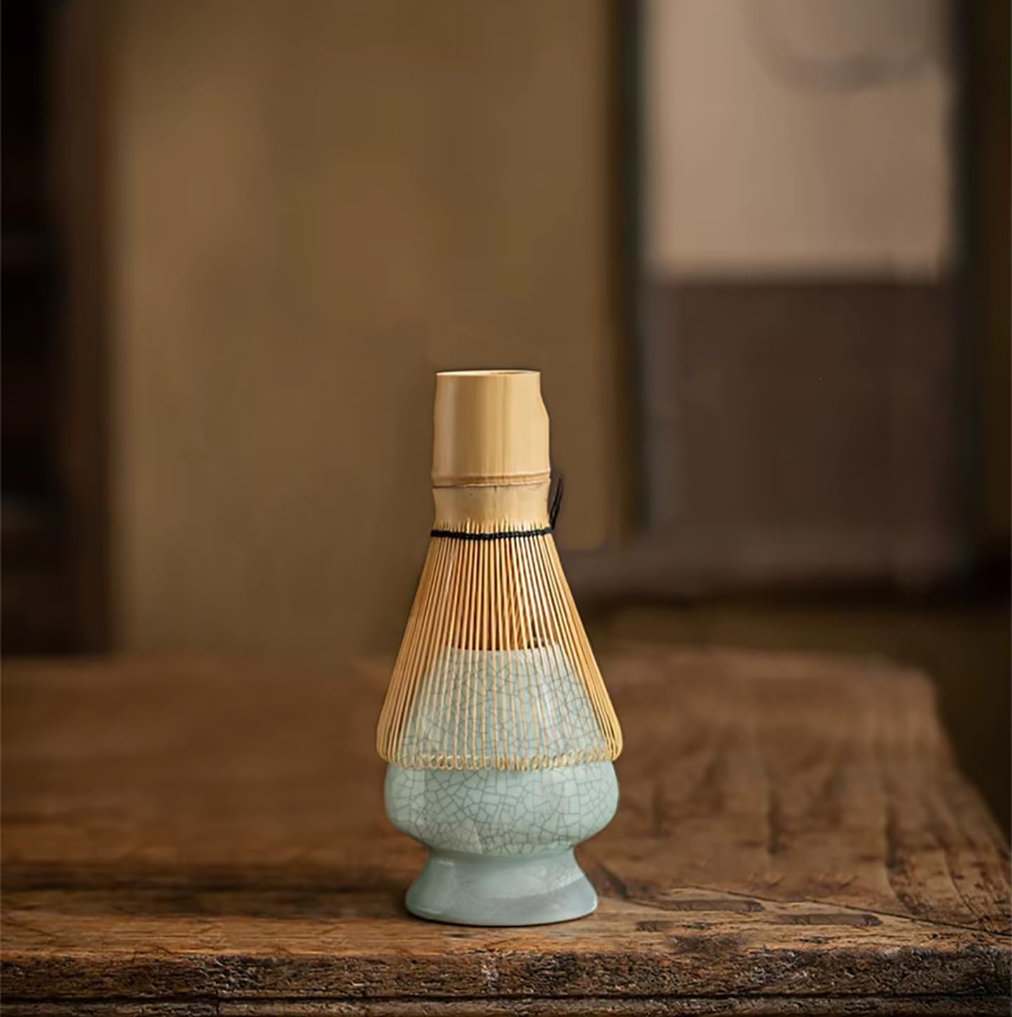 Matcha Tee Set - 7-teiliges Geschenkset mit Schale, Chasen (Besen), Chasenhalter, Handtuch, Bambuslöffel, Bambusschaber und Bambusmatte - Perfekt für Einsteiger und Profis