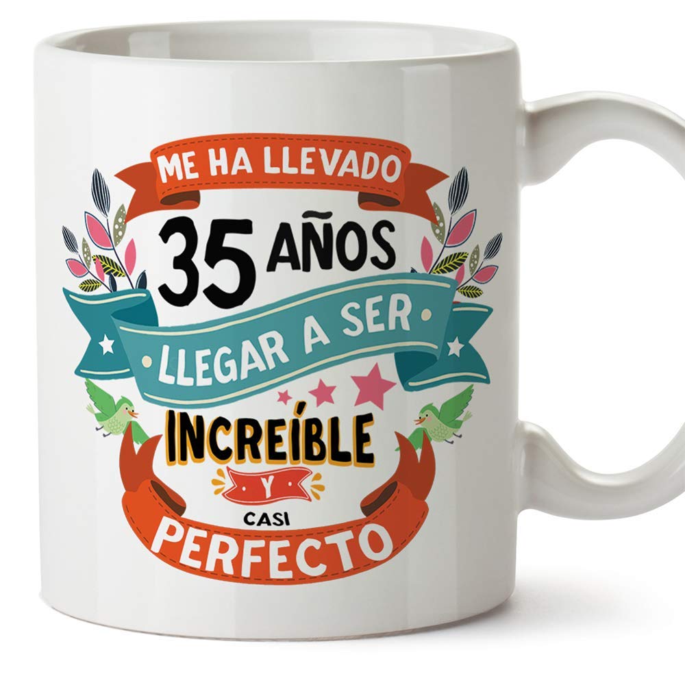 MUGFFINS Taza 80 Cumpleaños - "Me ha llevado 80 años llegar a ser increíble y casi perfecto - Regalos Desayuno Feliz Cumpleaños — view 75