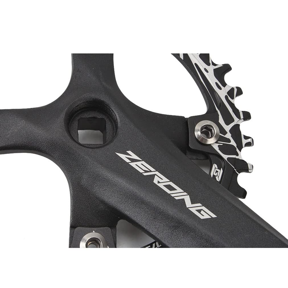 FAXIOAWA Guarnitura Mountain Bike Square Taper 104BCD 170mm Set pedivelle MTB 32/34/36/38T Guarnitura in Lega di Alluminio 8/9/10/11 velocità (Color : Red, Size : 32T)
