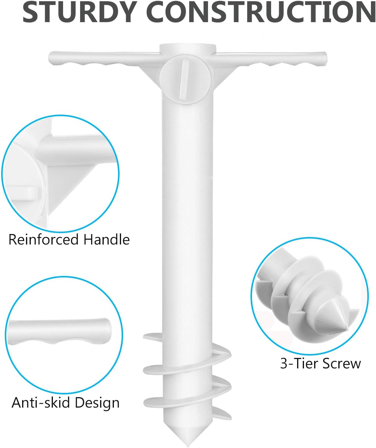Simchoco Anchor001 Sand Anchor, White