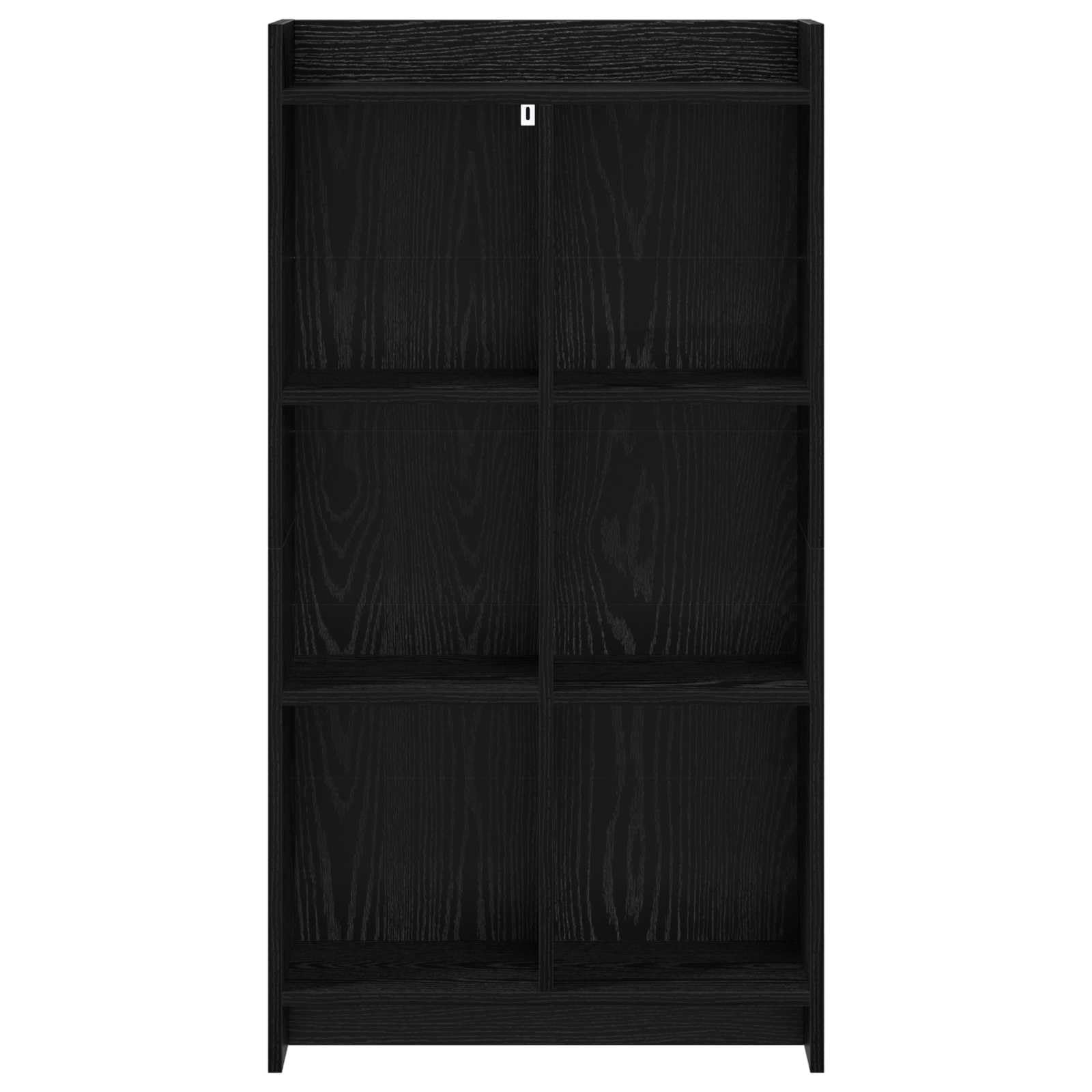 Libreria in rovere nero, 59 x 30 x 111 cm, con 6 ripiani, per ufficio, soggiorno, studio, cameretta dei bambini, corridoio