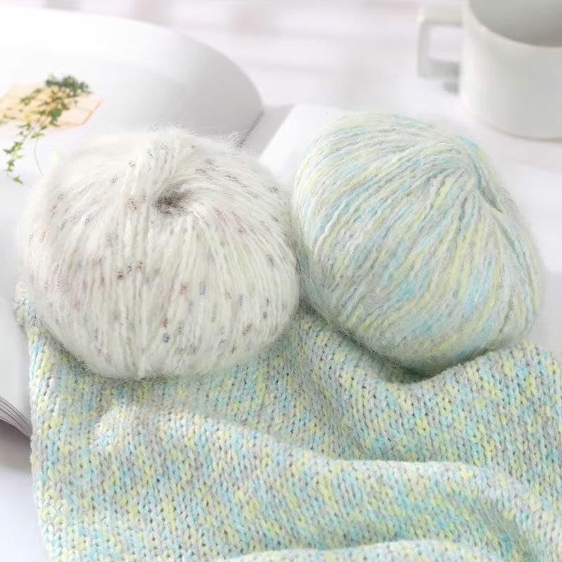 12/16/20/24 Rollos, 50 g de Hilo de Mohair Suave, Hilo de Mezcla de Mohair, para Tejer a Mano y a Ganchillo Gorros, Bufandas, Suéteres y Manualidades