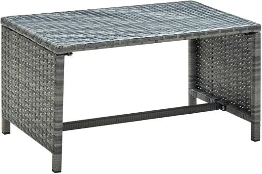 Homgoday Patio Storage Cabinet, Outdoor Storage Cabinet Garden Storage Shed, Weather Resistant, for Yard and Patio Anthracite 27.6"x15.7"x15" Poly Rattan