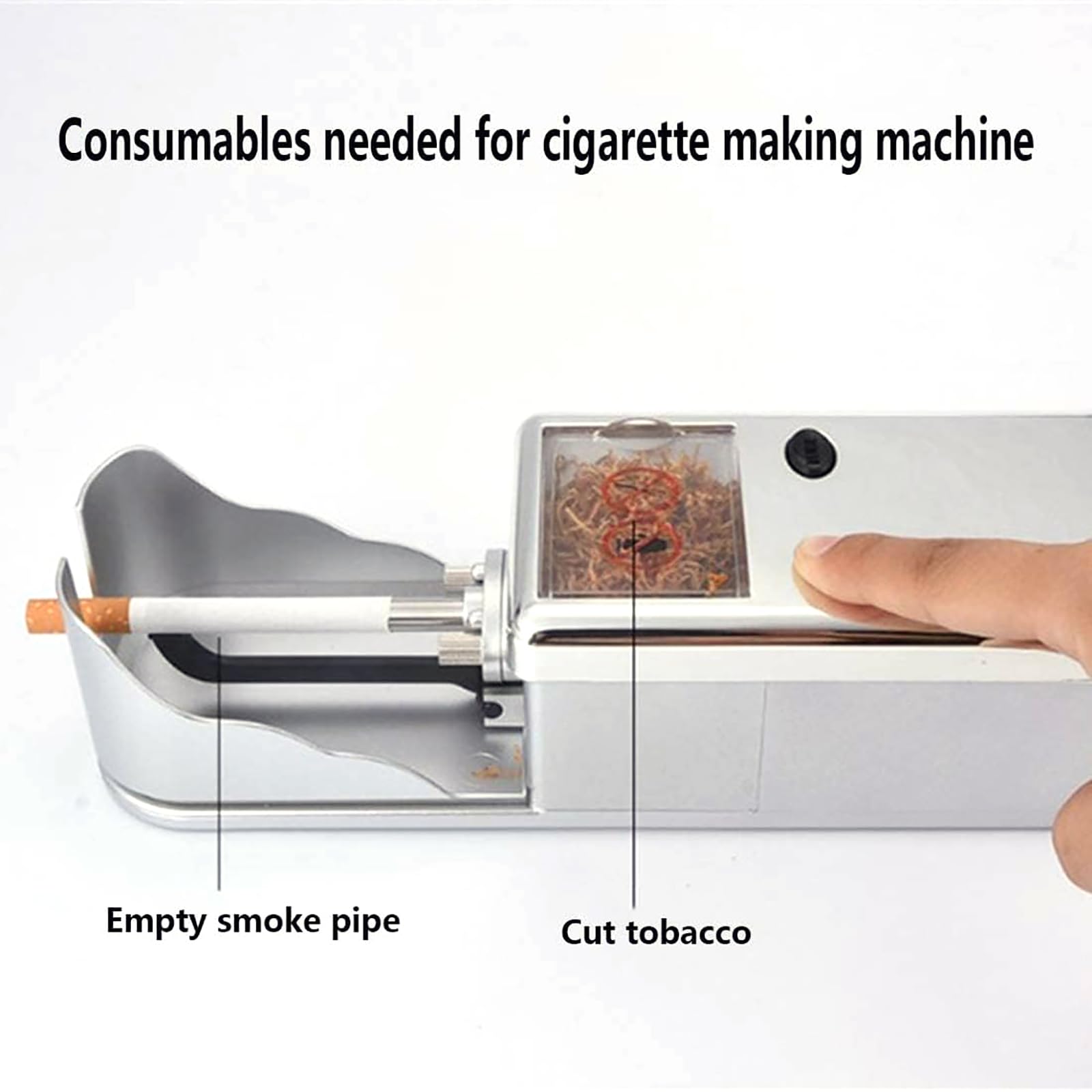 Rullo Per Tabacco Automatico, Arrotolatore Di Sigarette Elettrico Con Smerigliatrice Per Tabacco, Densità Del Tabacco Regolabile Su 5 Livelli, Compatibile Con Tubo Da 6,5 ​​mm/8 Mm, Per Padre