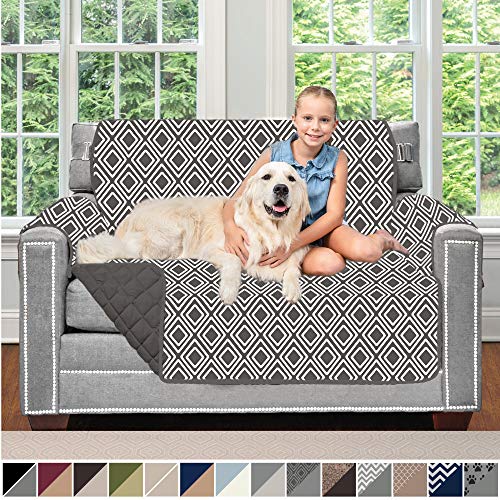 Sofa Shield Original Patent Pending Reversible Loveseat Protector for Seat Width up to
