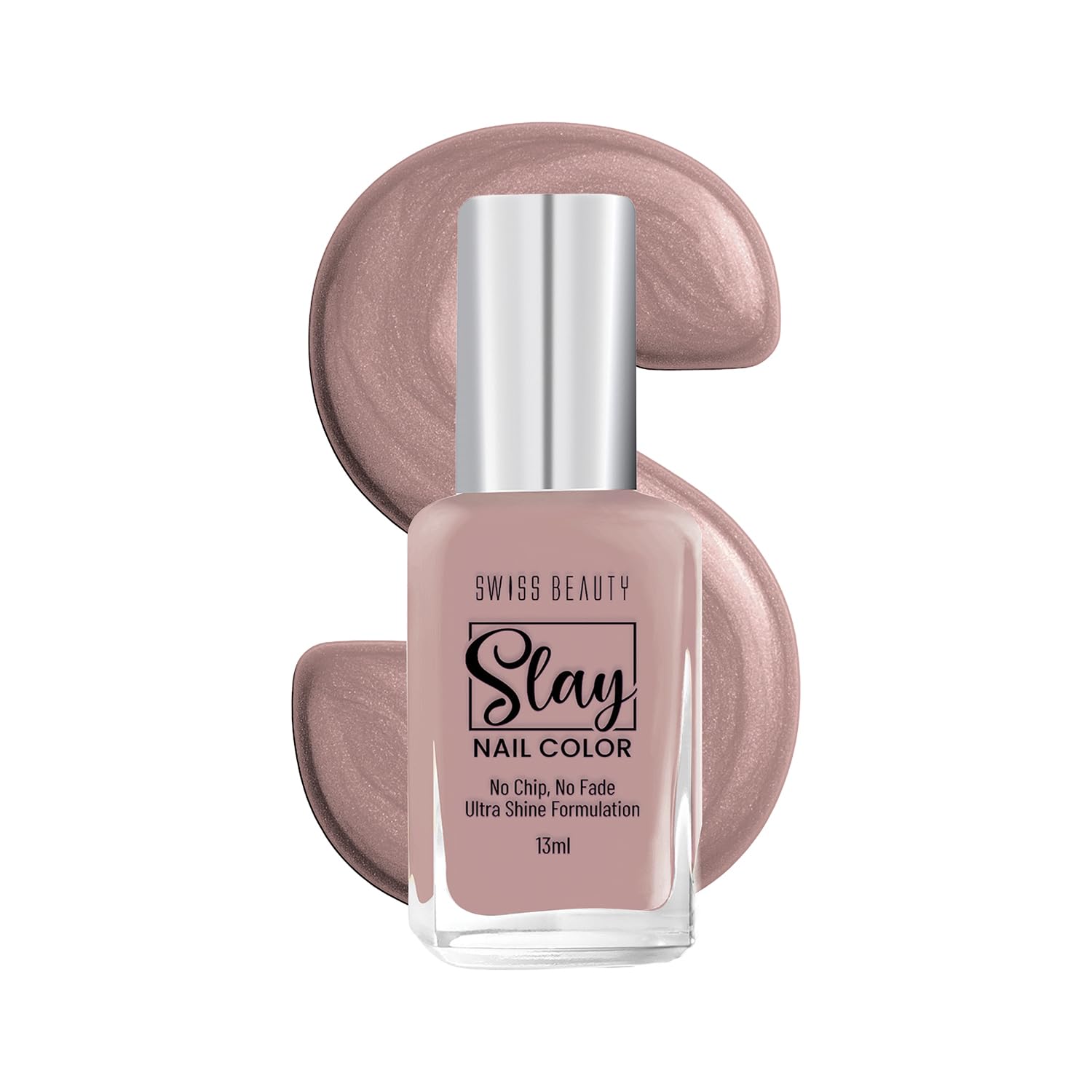 Swiss Beauty Slay Nail Colour – Vibrant, Glossy & Long-Lasting - 13 ML, Nude Brown-image-30