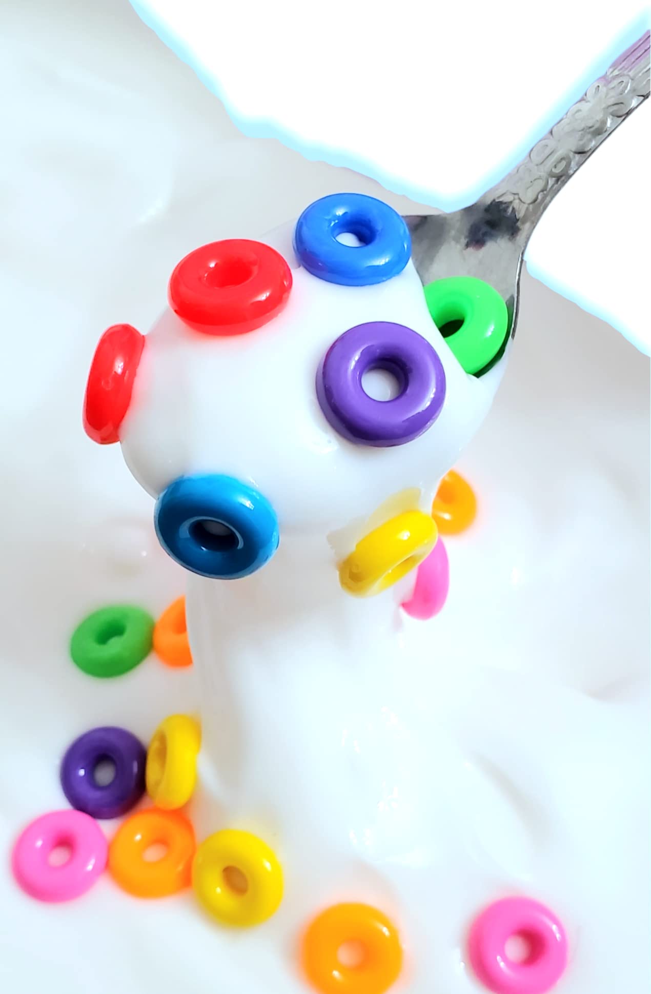 Frooty Loops Cereal Milk Handmade Thick & Glossy Slime 4oz - Hoshimi Slimes