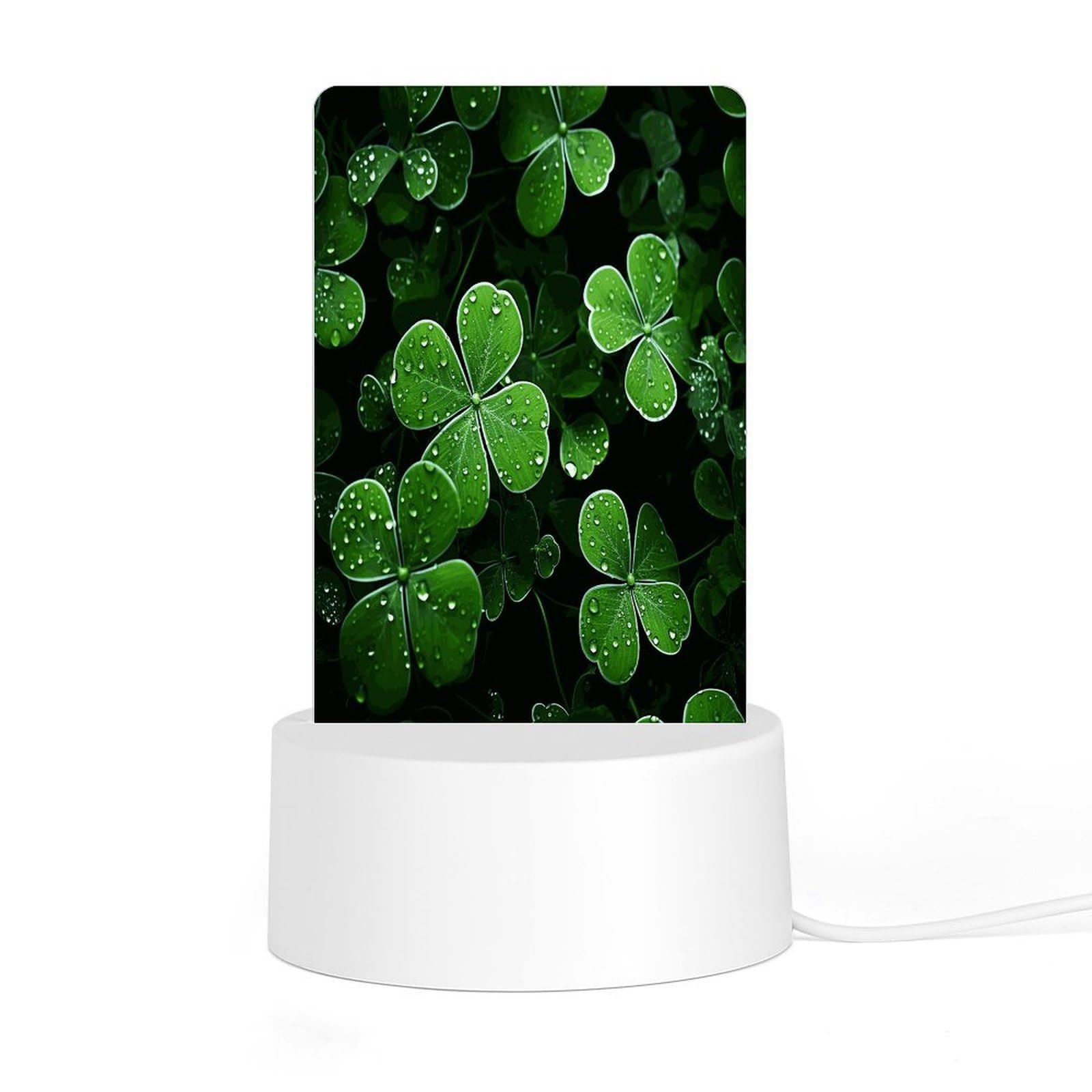 Adfgyerh Style St Patricks Day Leaves Night Light Acrylic Material Easy Installation, Home Decor Usb Interface Power Supply, Lamp For Restaurant Bar Cafe Room Decor