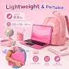 Mini laptop Android 13 de 10.1 pulgadas, A523, 4GB RAM 128GB almacenamiento, rosa | procesador Octa-core, batería 5000mAh, expansión TF, puertos versátiles, mouse con cable y funda protectora. 5