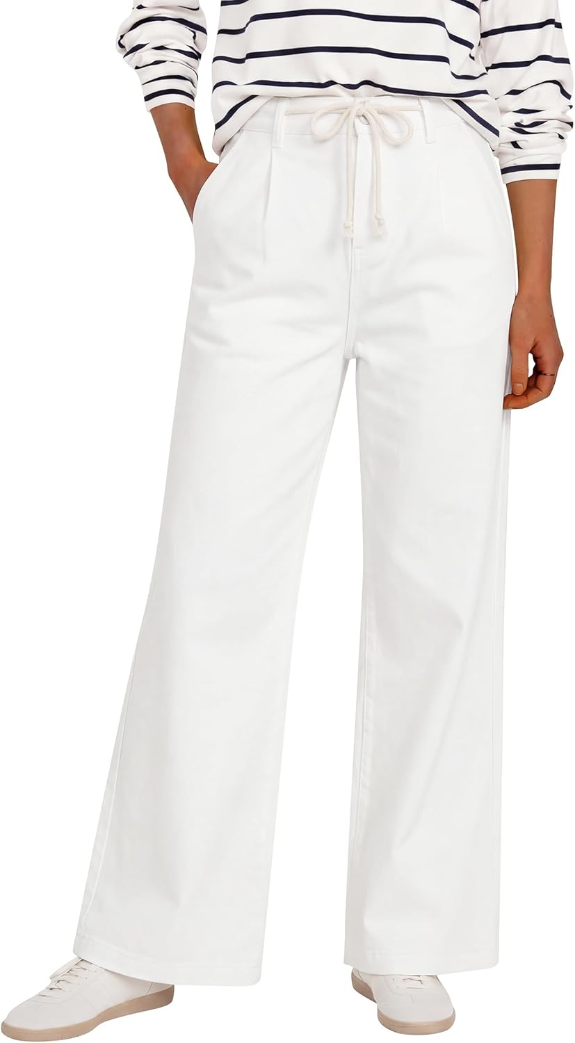 ANRABESS Womens Wide Leg Jeans High Waisted Trendy Drawstring Denim Pants Casual Relaxed Fit Trouser with Pockets