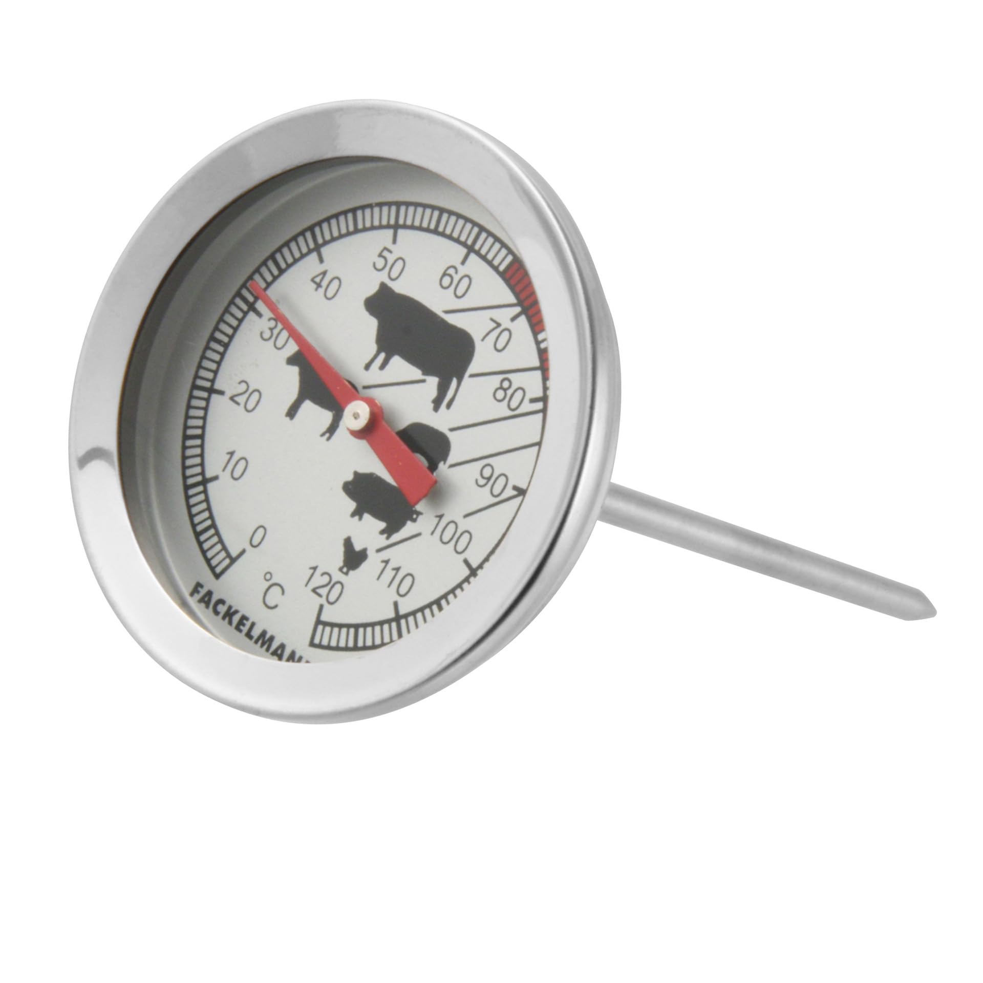 FACKELMANN Termometro per Carne e arrosti, Food&More (Colore: Argento), quantità: 1 Pezzo