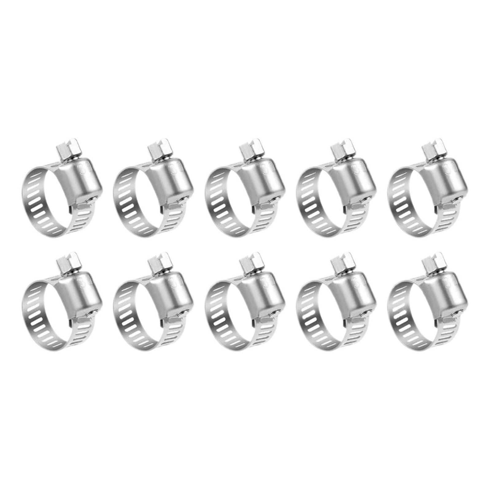 Nodrest 33-57Mm 20Pcs 304 Stainless Steel Hose Clamp 6-70Mm Adjustable Worm Gear, Swivel Metal Fuel Line Pipe - For Plumbing