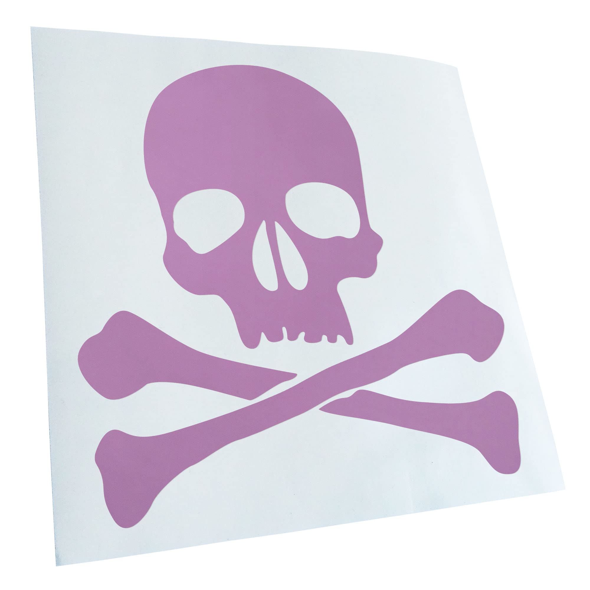 Kiwistar - Car Sticker - Lilac - 24 x 24 cm Skull - Death Symbol - Pirates - Rear Window Car Sticker Weatherproof for Car Truck Moped Truck - Sticker Exterior Self-Adhesive Tuning Accessories for