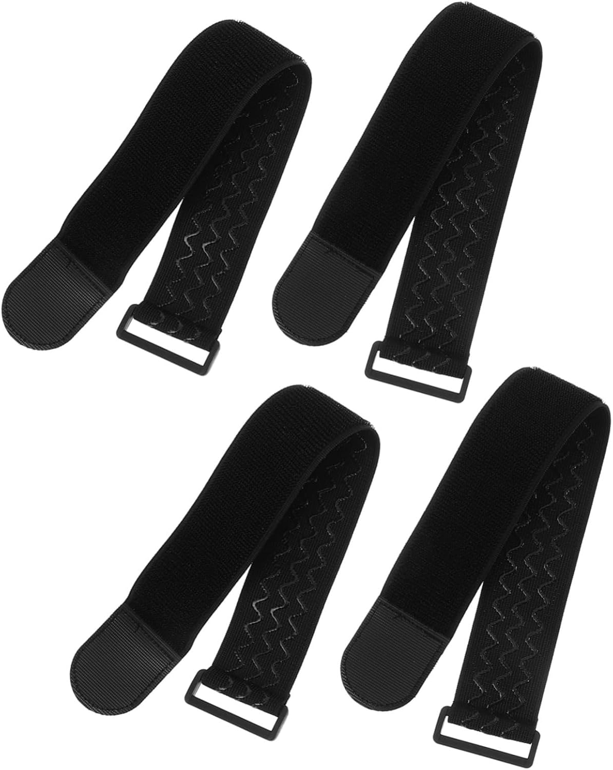 4pcs Elastic Hook and Loop Cinch Straps Durable Bundling Straps for Organizing Cables Luggage Yoga Mats More Comfortable Texture for Versatile Use