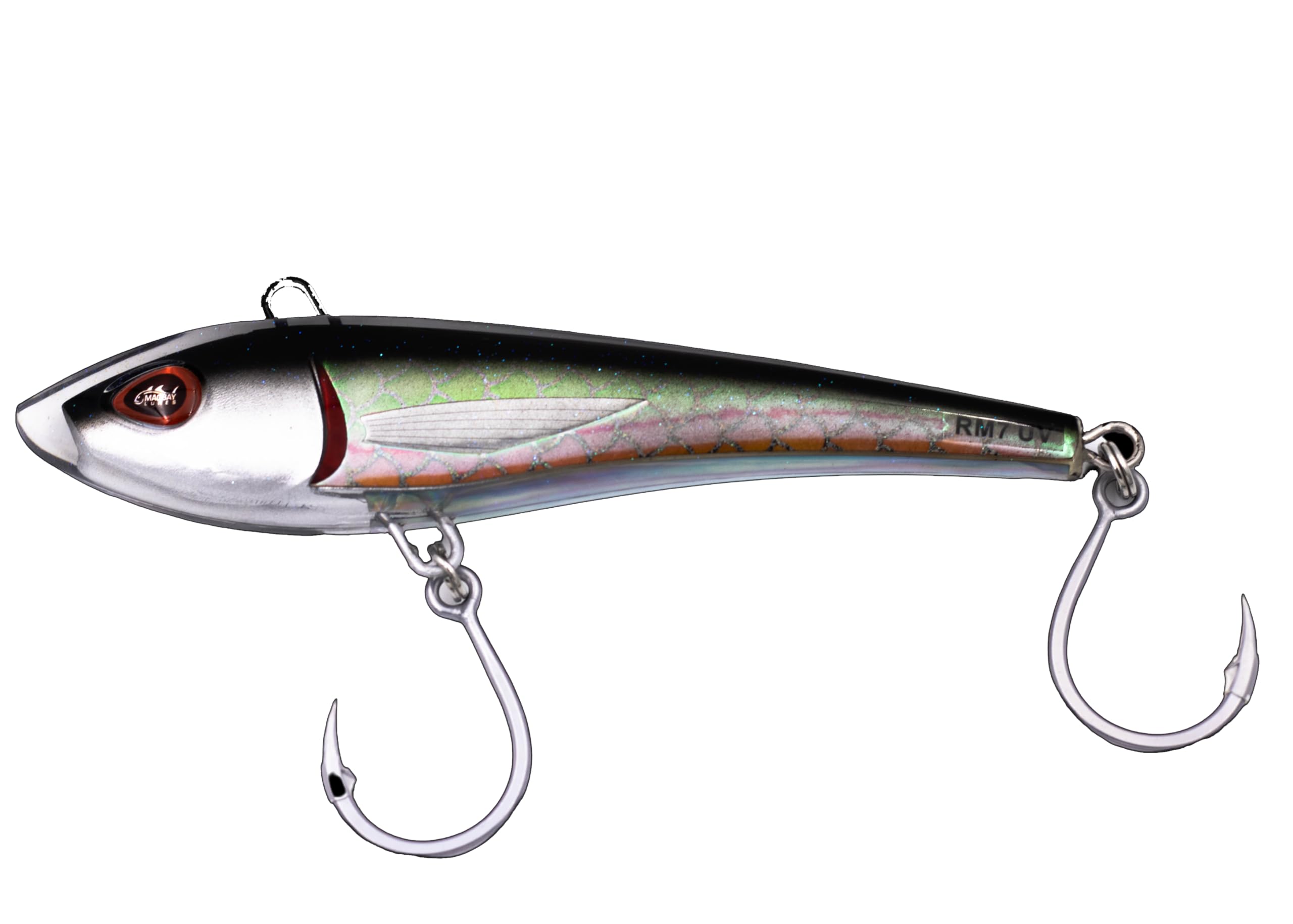 Desperado Series Wahoo Lure Skipjack Color with Custom Rattle by MagBay Lures