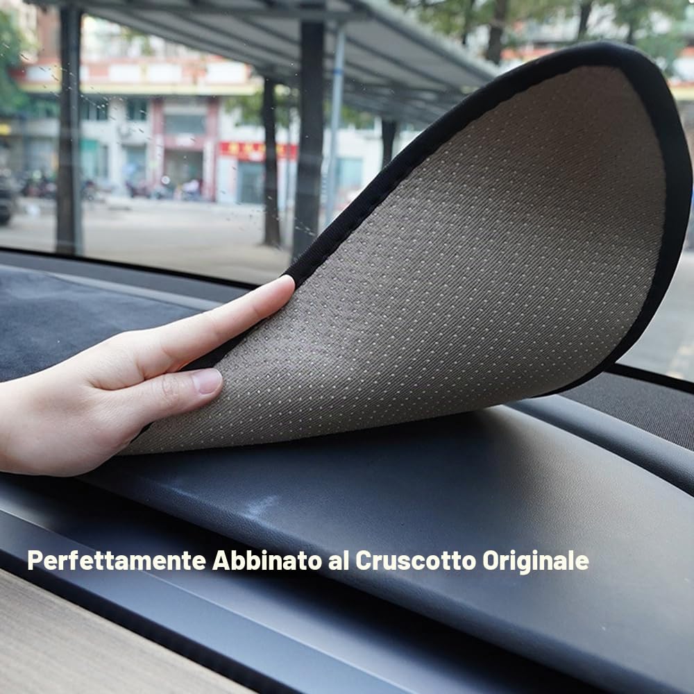 Baceyong 1 tappetino parasole per cruscotto auto, copertura per cruscotto, antiscivolo, protezione parasole, antiriflesso, 2017-2022, compatibile con Tes1a Model 3