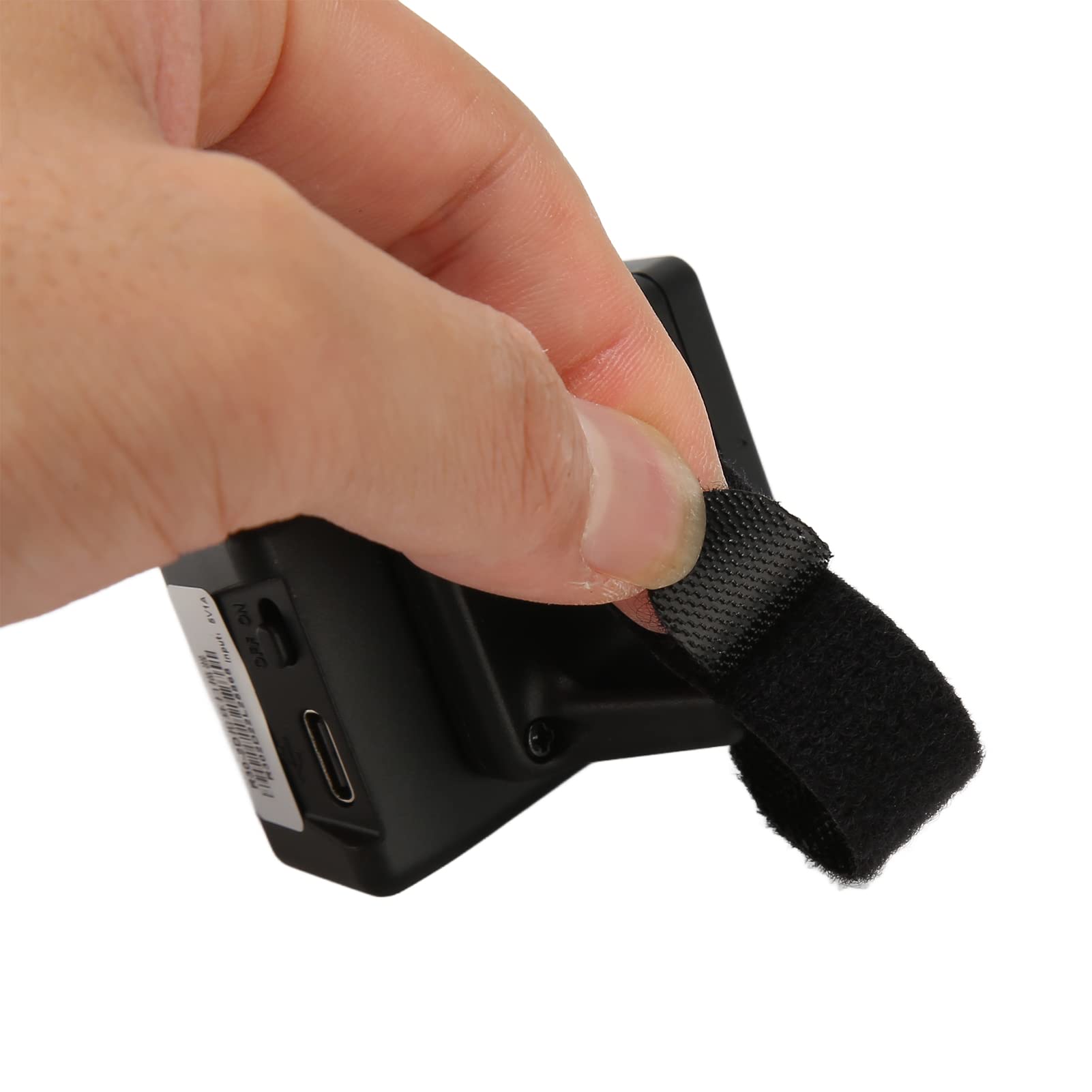 Gonetre Escáner de Código de Barras de Anillo, Escáner de Dedo Portátil Inalámbrico 1D 2D QR con Cabezal de Escaneo Giratorio de 180 Grados, Almacenamiento de Carga Instantánea para