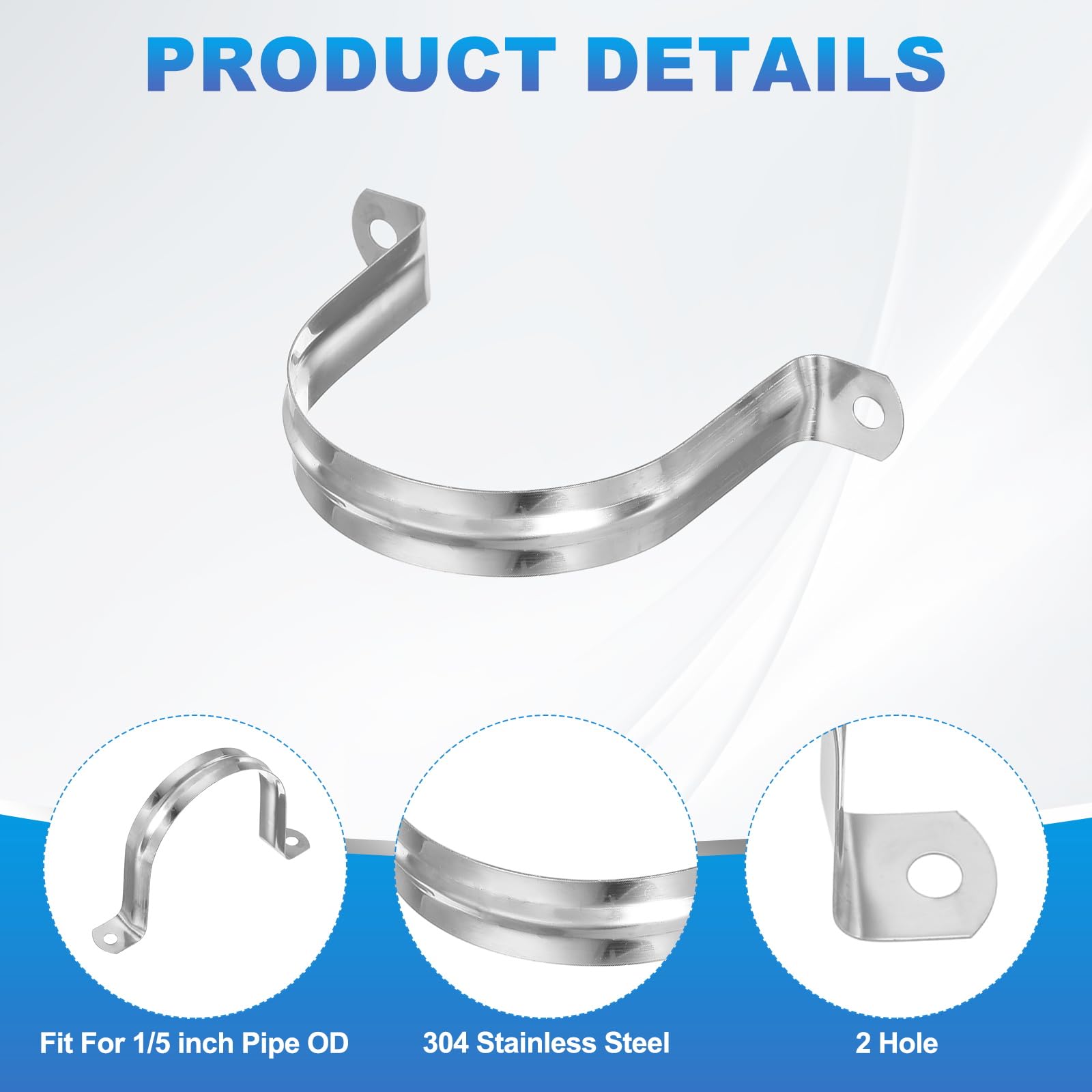 PATIKIL 75mm Rigid Pipe Strap - Image 3