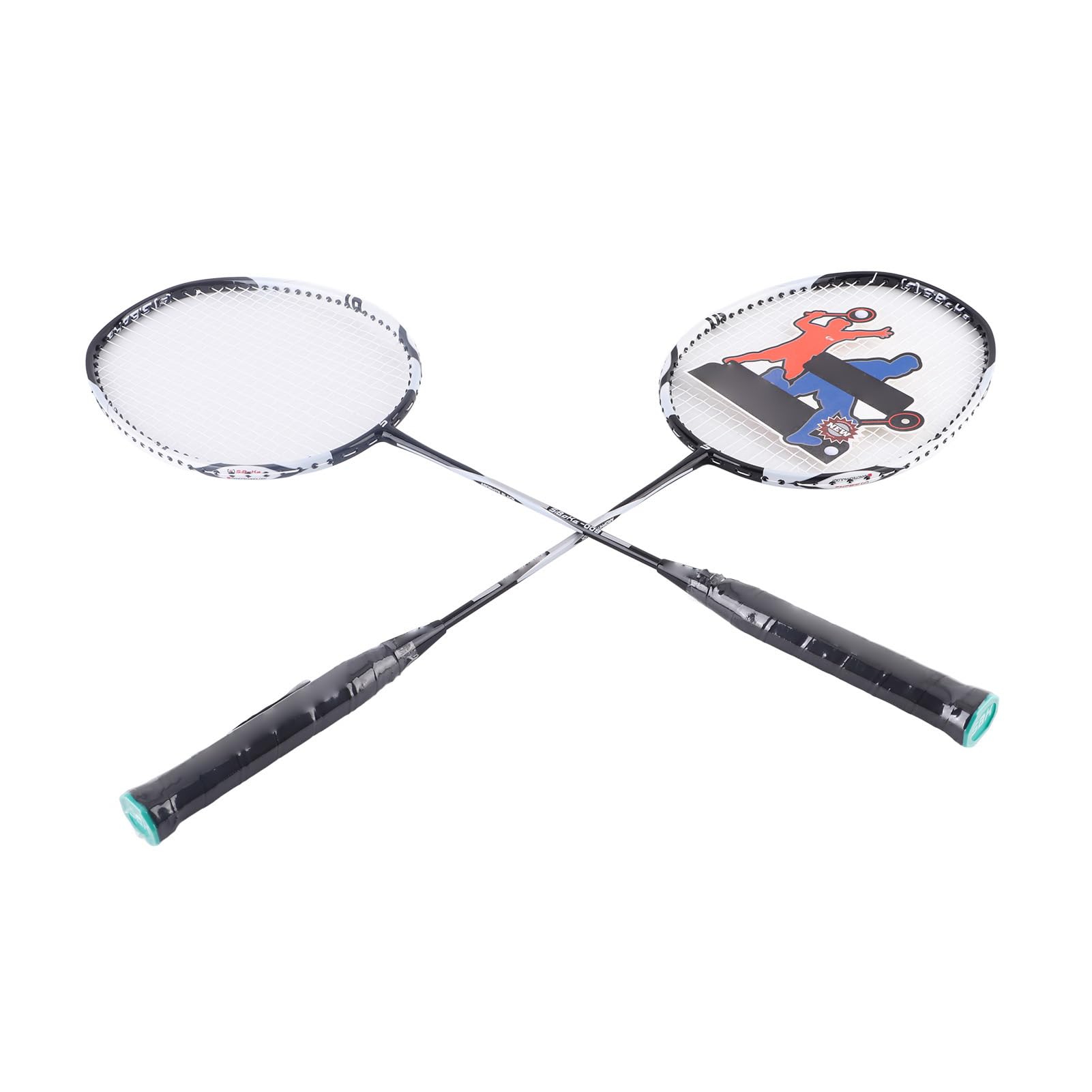 Generic Coppia di Racchette da Badminton in Alluminio Leggero con Manici Alti Elastici per Fitness e Allenamento - Ideale per il Gioco All'aperto