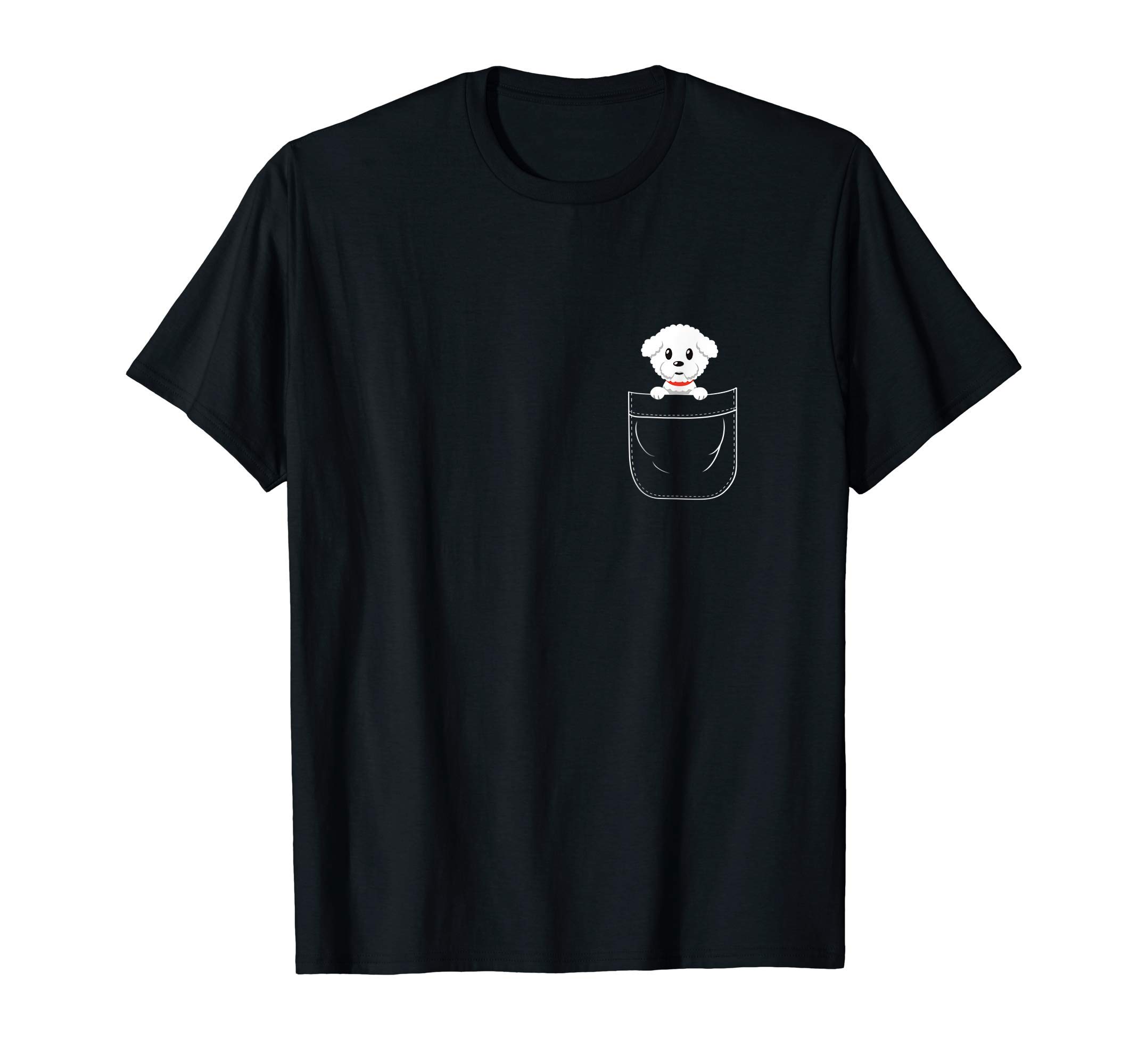 Pocket Bichon FriseCute Bichon Frise Dog in Pocket T-Shirt