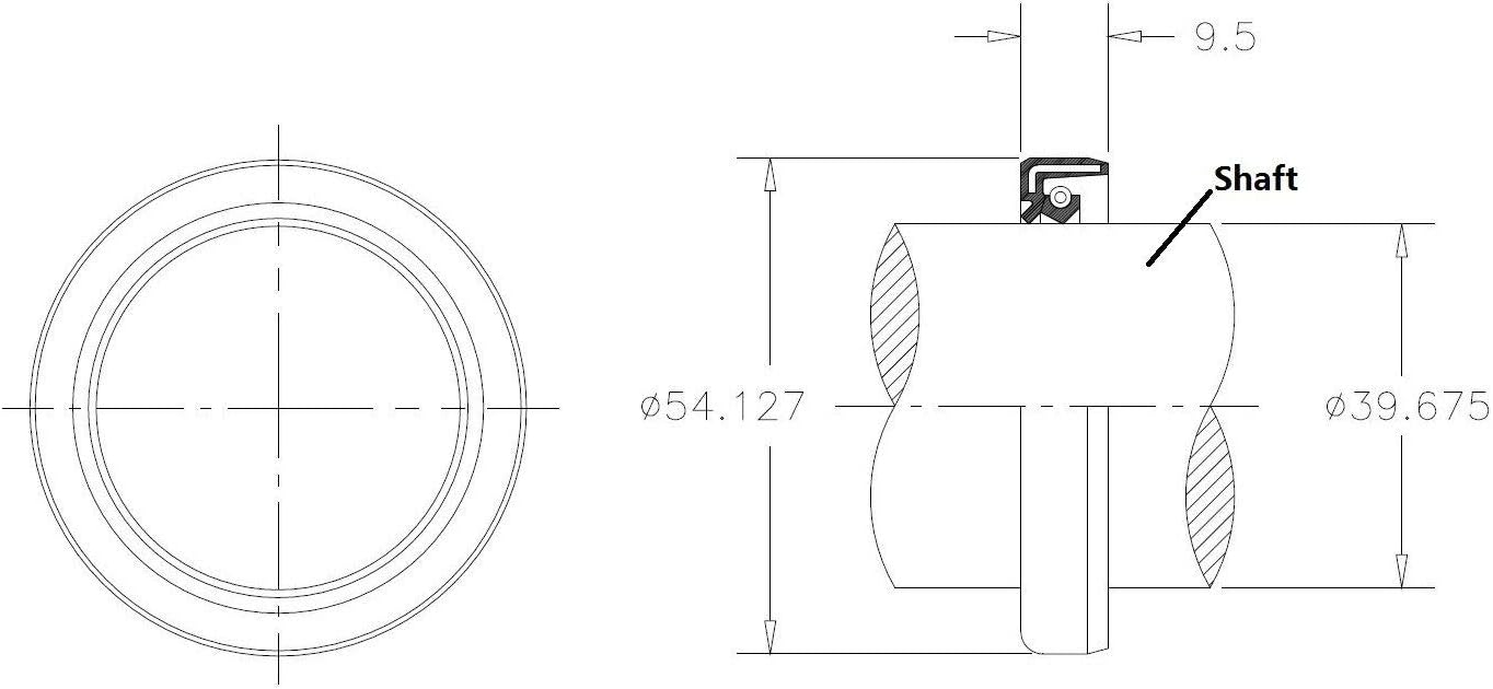 Amazon.com: Rotary Cutter Gearbox Output Oil Seal, Howse 45 ...