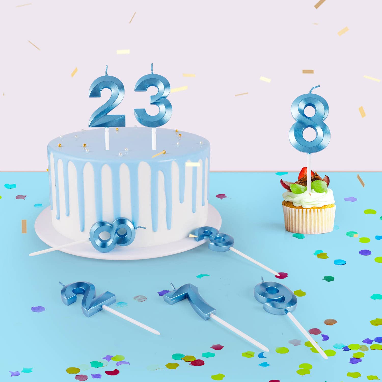 ケーキ　キャンドル　ナンバー　8 誕生日　バースデー Amazon.co.jp: JOLUCE 数字のバースデーキャンドル - Happy Birthday