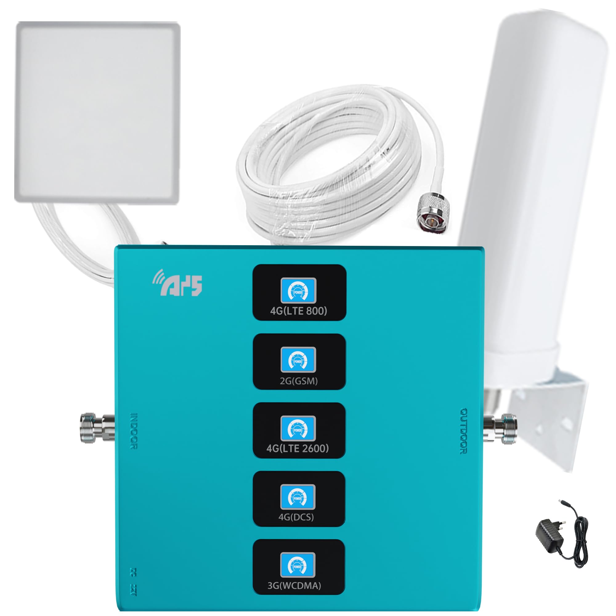 Amplificador de Cobertura Móvil gsm 2G 3G 4G, Repetidor de Señal (800/900/1800/2100/2600mhzB1/3/7/8/20)