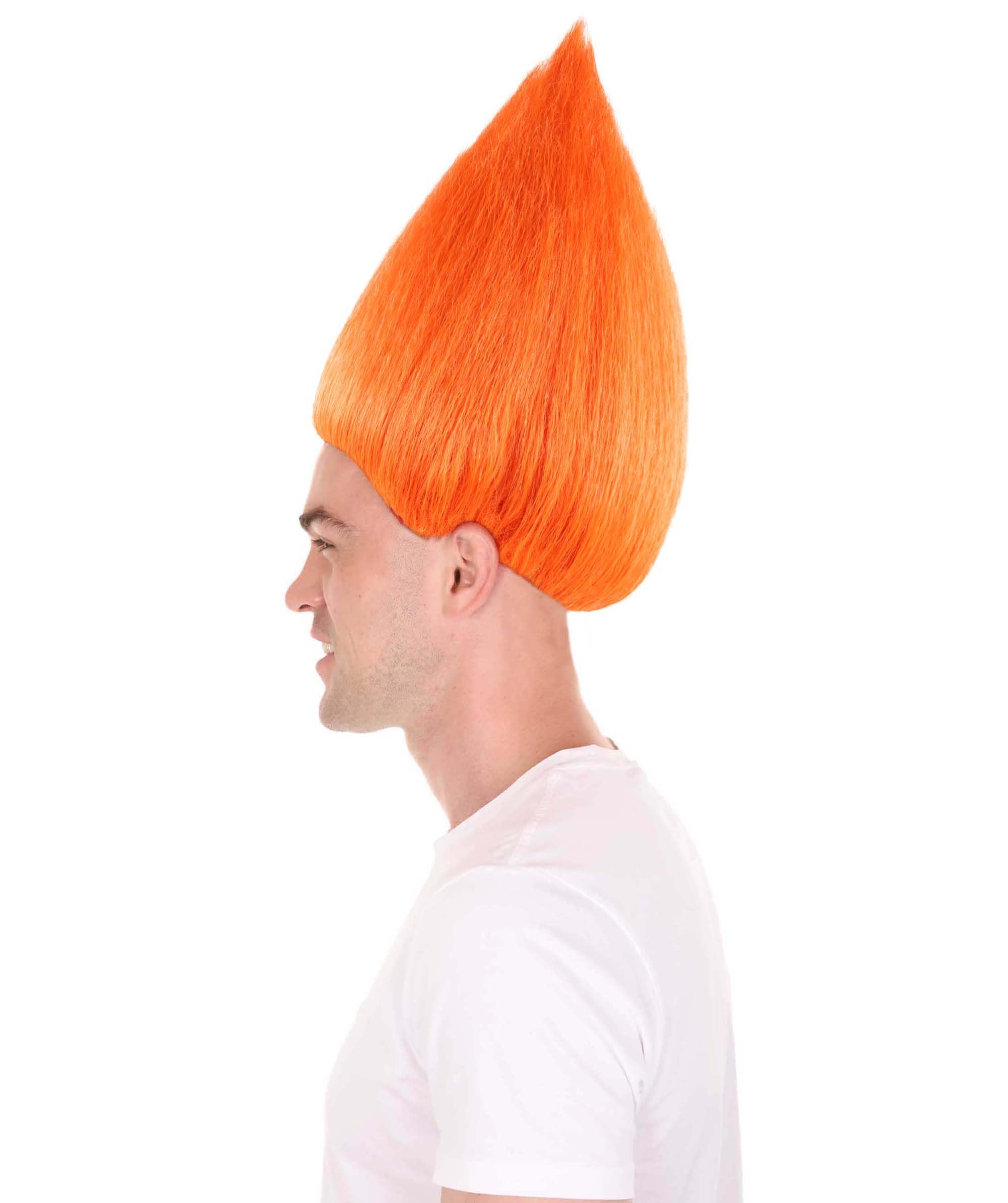 HPO Unisex Adult Troll Orange Wig - Image 3