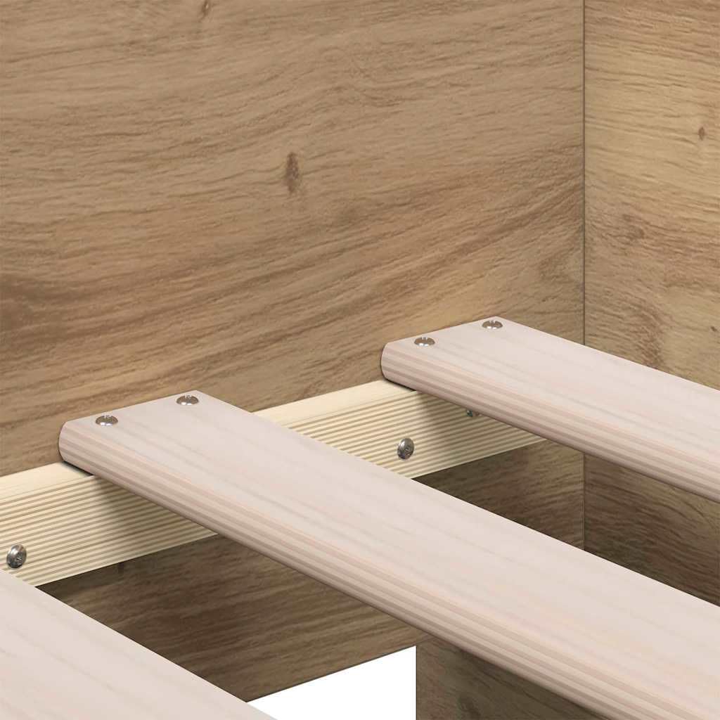 vidaXL Tagesbett mit Regal Artisan-Eiche 100 x 200 cm Holzwerkstoff