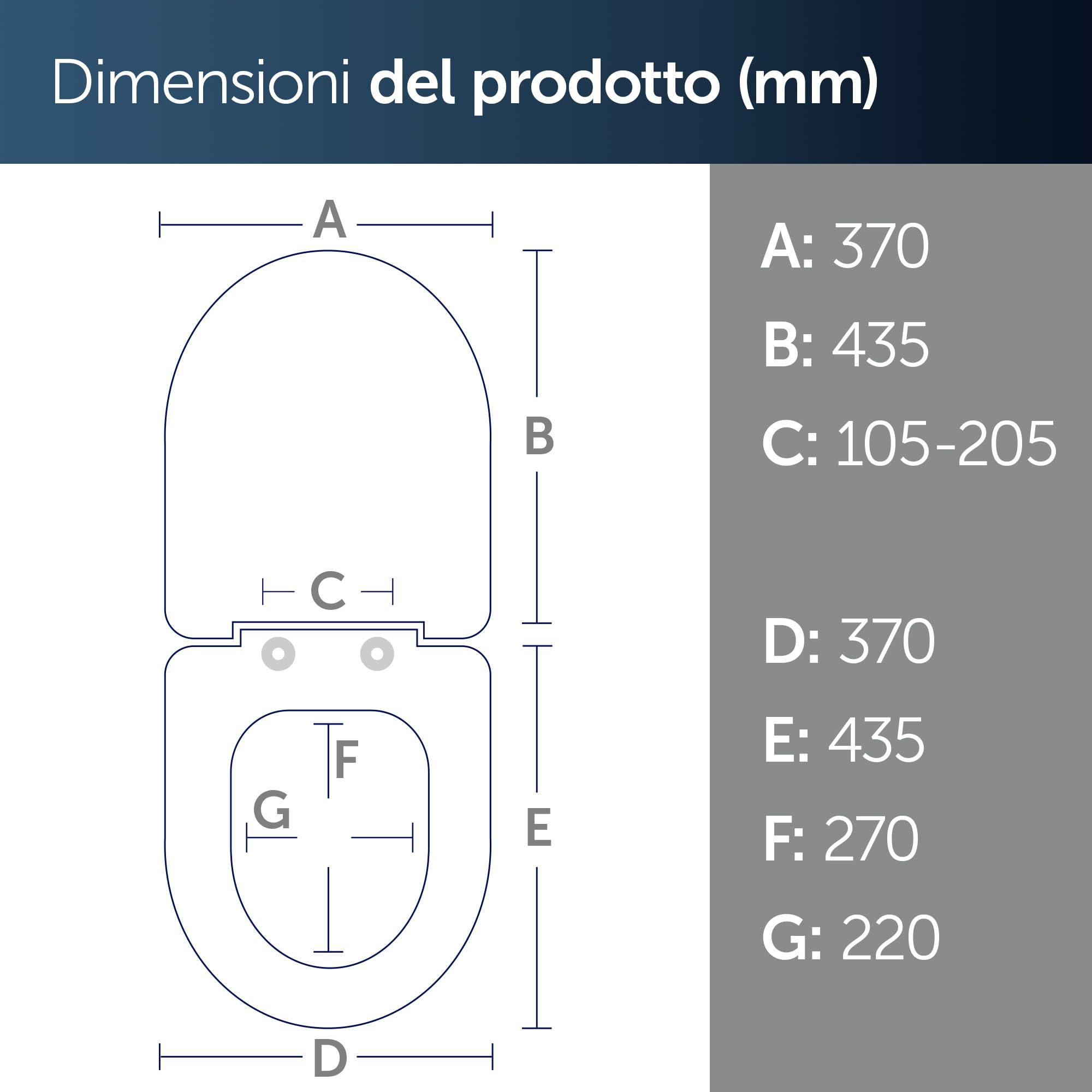 Sedile WC Ideal Standard E772301 Original Connect, piatto, bianco
