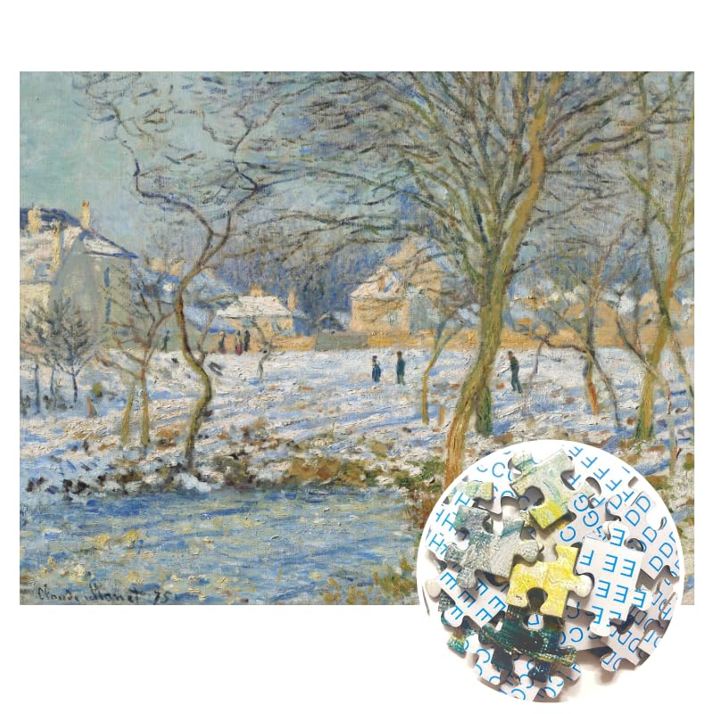 Claude Monet Vétheuil Art puzzle finitura opaca con lettere sul retro (Lo