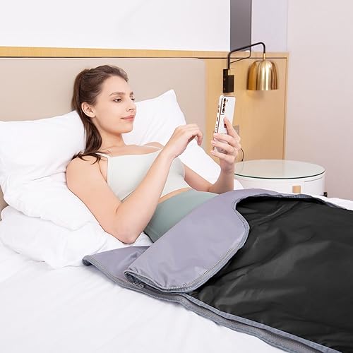 Miniatura 6 de Manta de sauna infrarroja para desintoxicación, manta portátil de sauna de infrarrojos lejanos para recuperación de ejercicio, manta infrarroja para