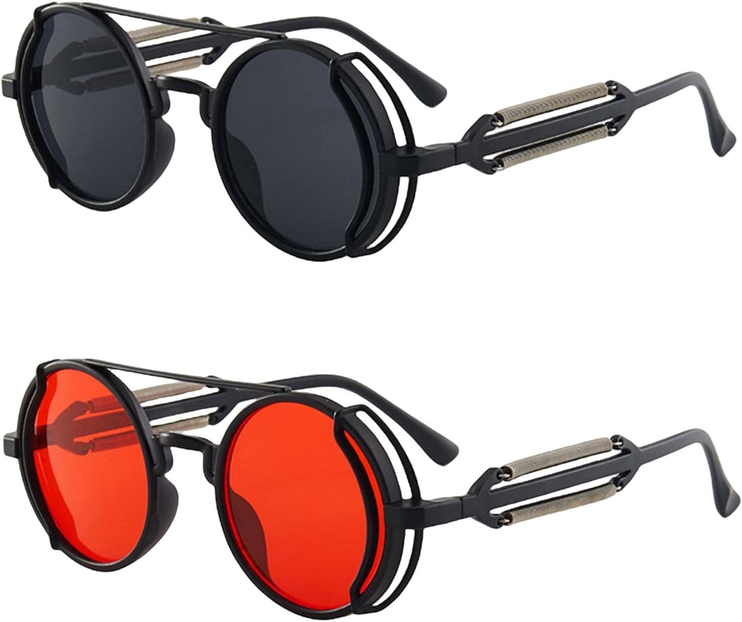 MERISHOPPRetro Round Sunglasses Outdoor Sports Driving Cosplay Men Glasses Gray | Mens Accessories | Sunglasses & Fashion Eyewear |1 Piece Sunglass