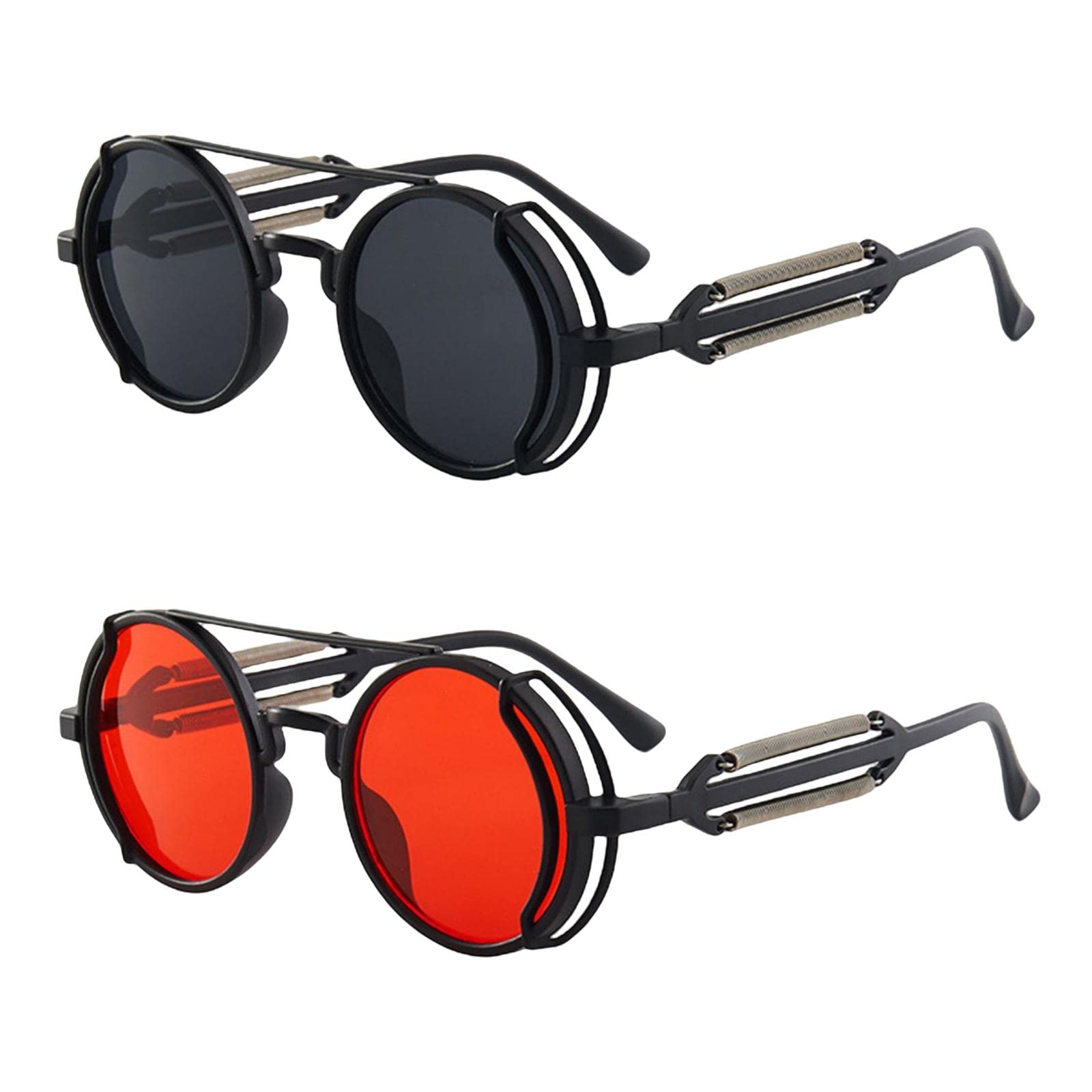 MERISHOPPRetro Round Sunglasses Outdoor Sports Driving Cosplay Men Glasses Gray | Mens Accessories | Sunglasses & Fashion Eyewear |1 Piece Sunglass