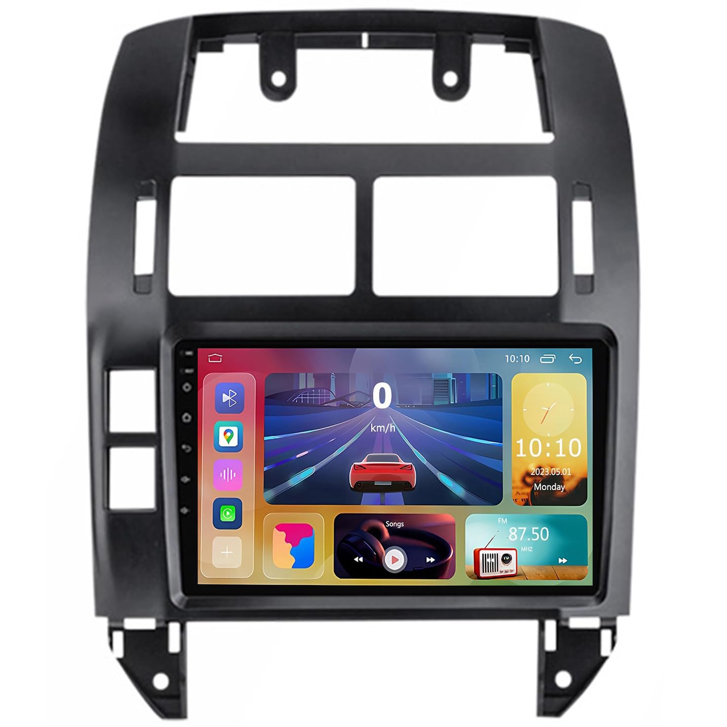 per Polo Mk4 2004-2009 Autoradio 14 GPS Navigazione Music 9 Pollice Video 1080P HD Touch Multimedia Schermo DSP Touch Capacitivo FM MA 12V Dab Chiamate in Vivavoce MP5 SWC