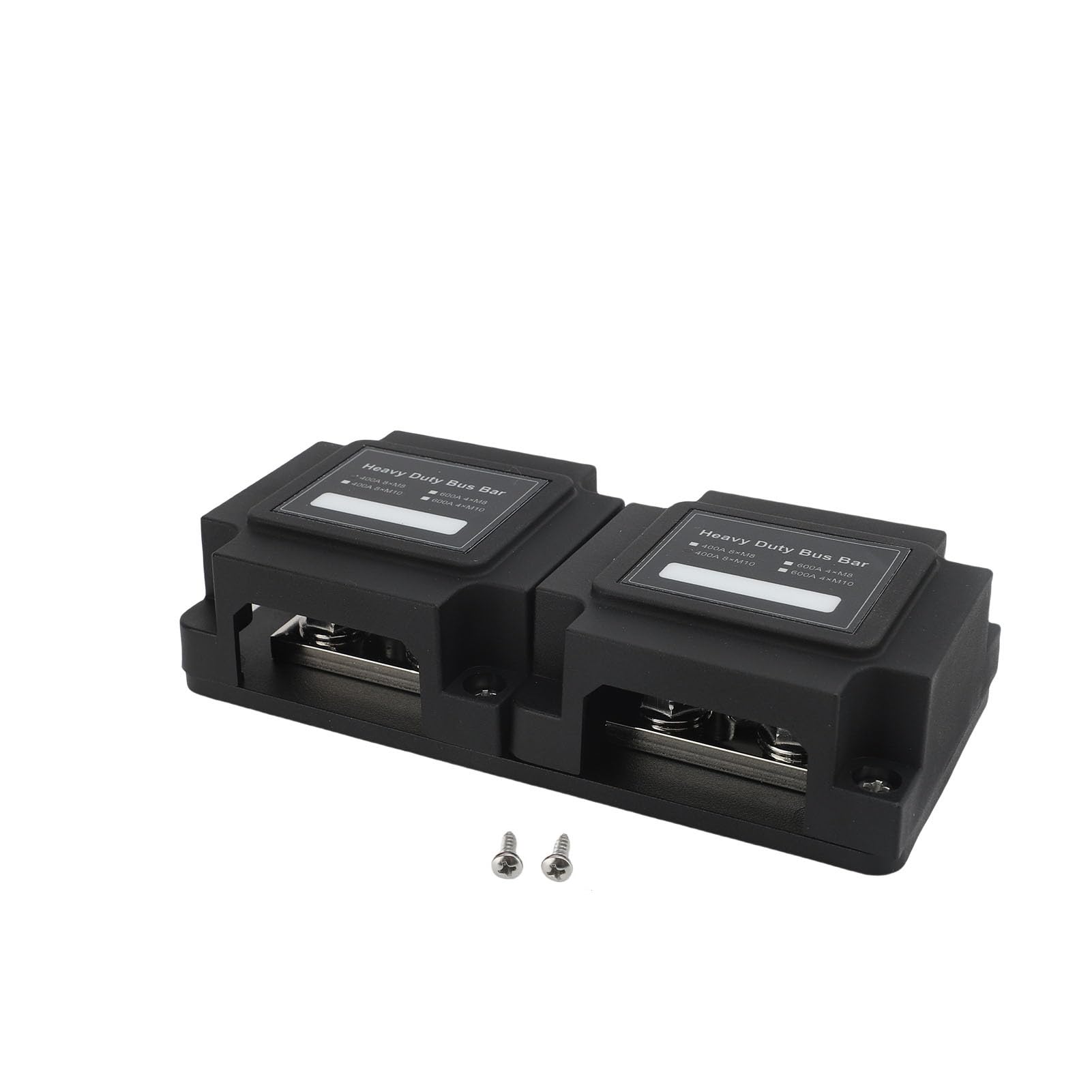 JTLB Bloc de Distribution d'alimentation, Barre de Bus de Batterie avec é 8xm10, pour L'automobile, Bateau, Yachts, Gérer Facilement la Puissance dans Le Véhicule DC 12-48V, (Tout Noir)