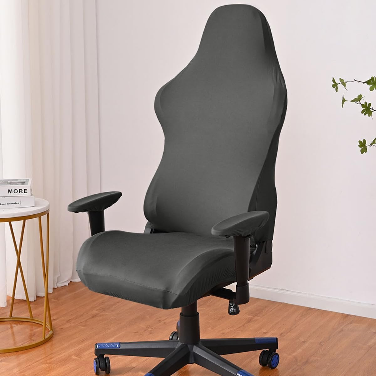 minkissy Gaming Chair Cover Protector Set Stretchable Elastic Fabric Full Wrap Anti-Stain Computer Room Chair Slipcover for Esports Seats