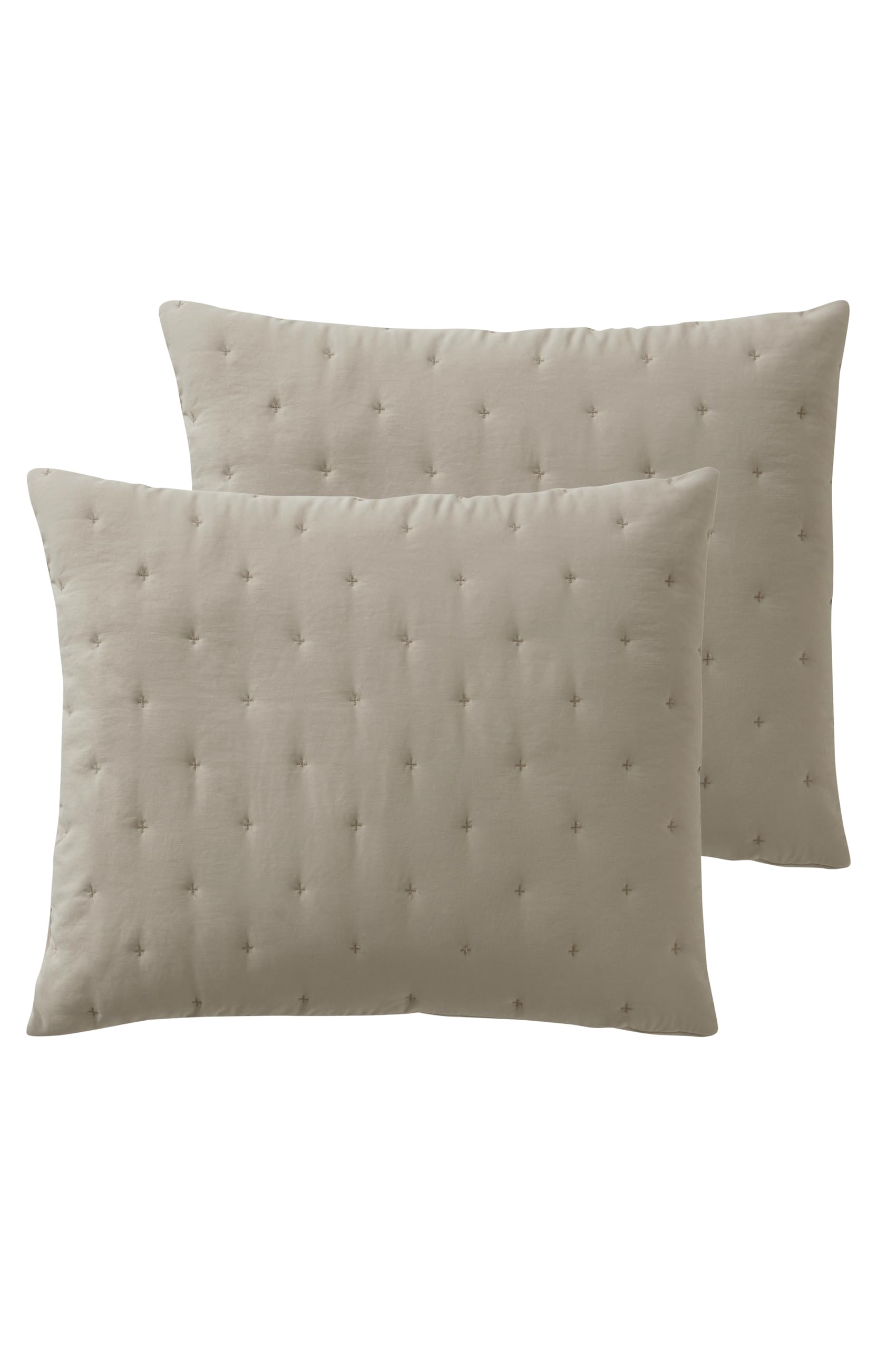 Housses de coussin beige Jotex Calm pour un canapé cosy de salon