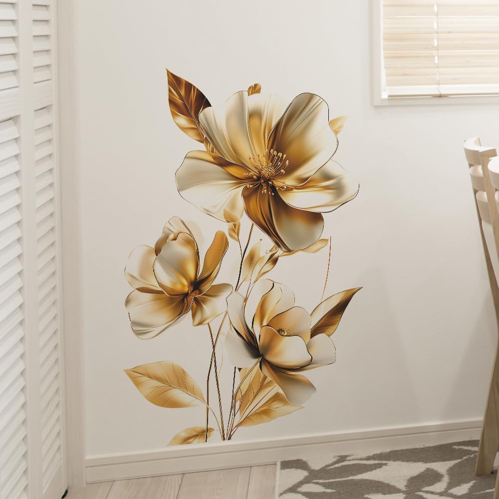 3D Wall Stickers DIY Flower Wall Decal Removable Waterproof Wall Art Decor for Bedroom Living Room Offices Home Decoration