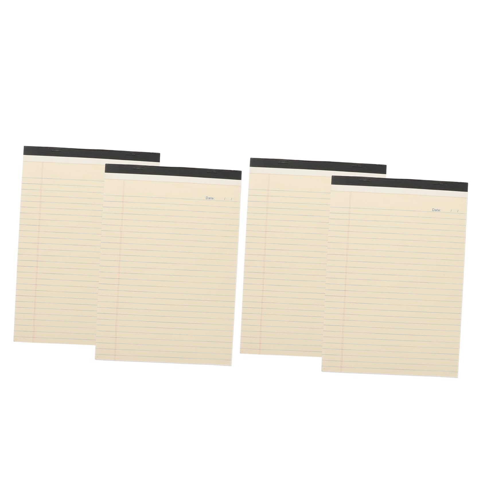Pack Breit Liniertes Papier Notizblock A4 Beige 4 Stück Pack | Papier, Leicht Beschreibbar mit Dicker Stärke, für Terminplaner und Schreibtischorganisation
