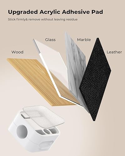 Miniatura 7 de Paquete de 10 organizadores de cables magnéticos, clips magnéticos para cables de escritorio, soporte de cables para mesita de noche, soporte de