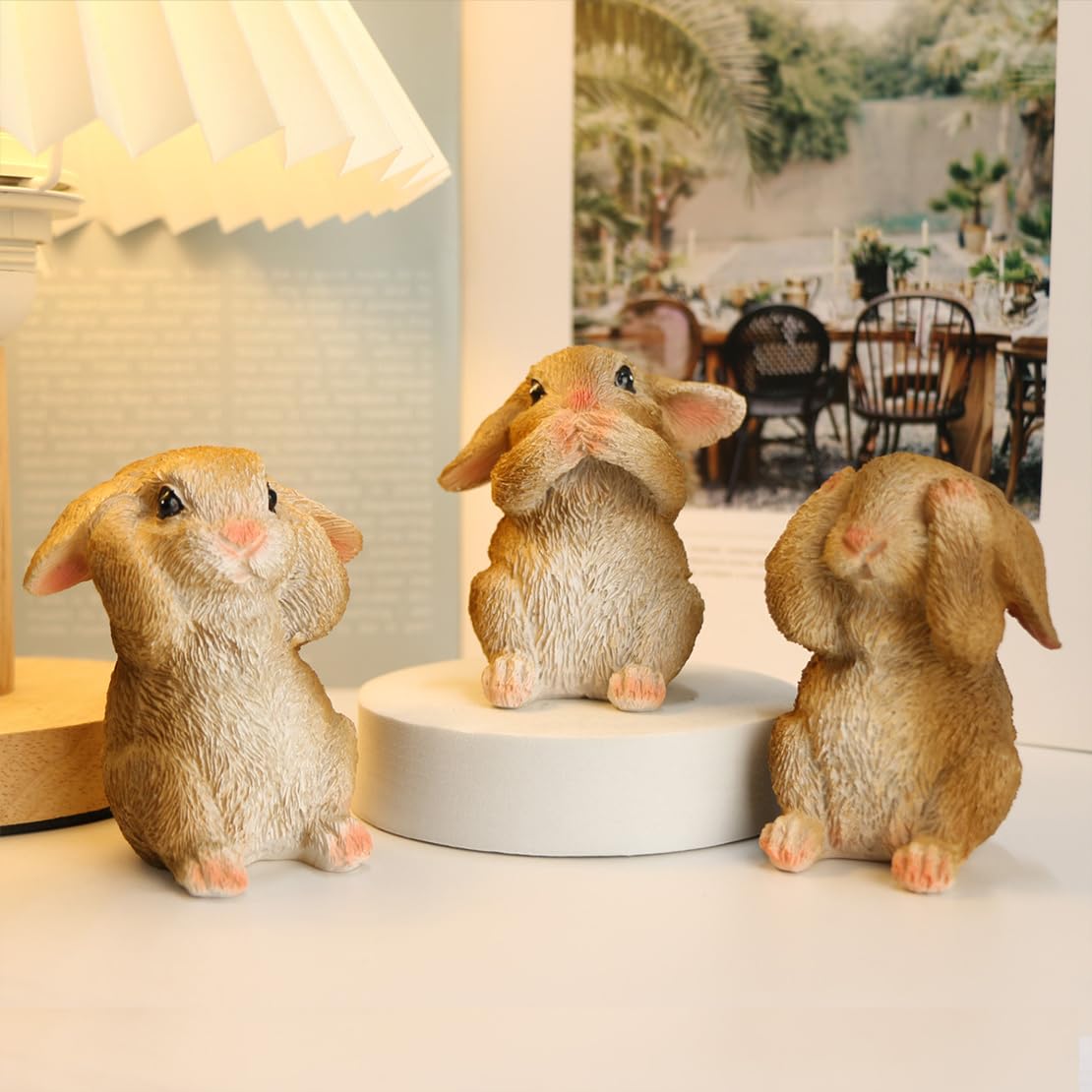 WONDERDECOR①ウサギ レリーフ ガーデンオーナメント WONDERDECOR①