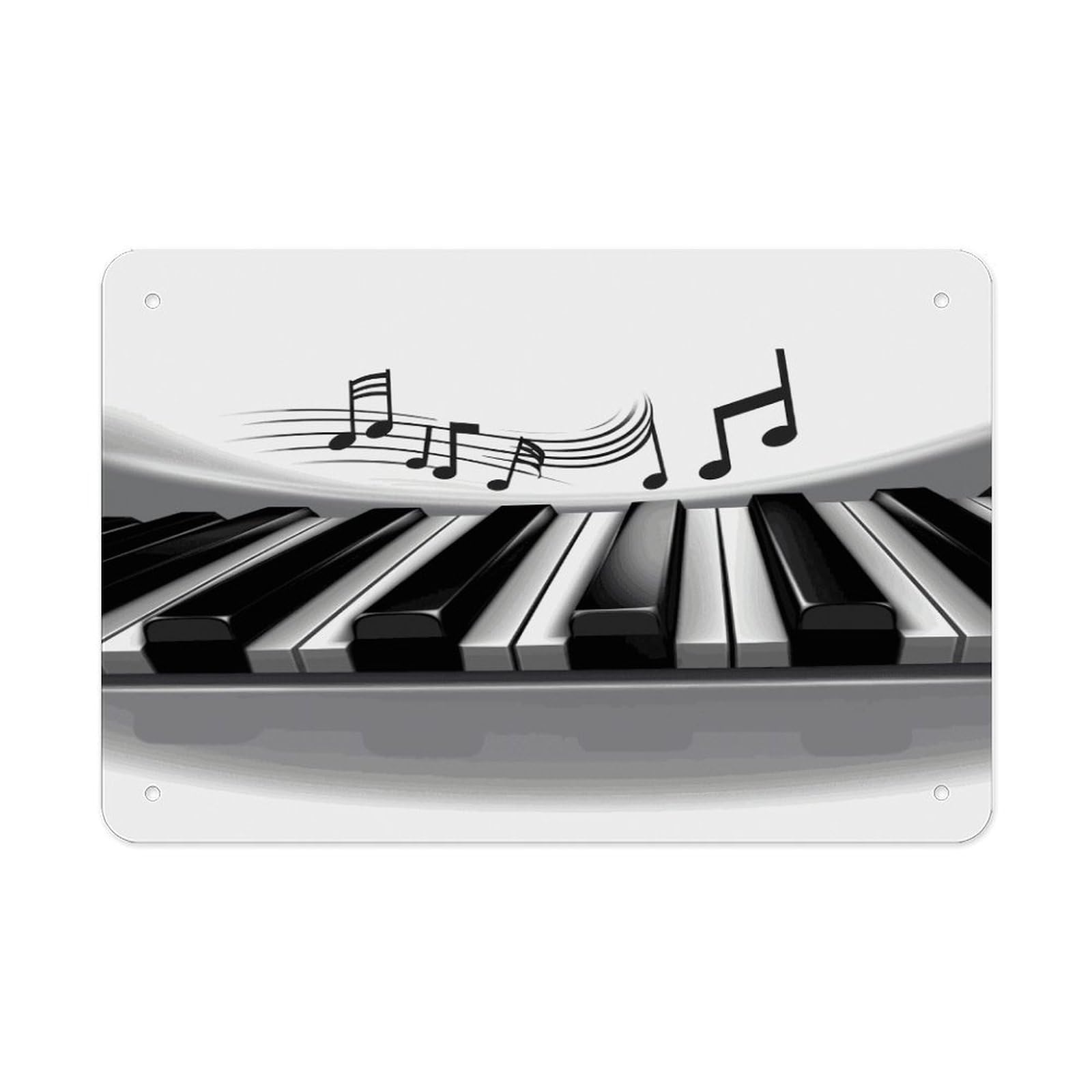 Fodpand Style Piano Music Symbol Wall Art Metal Signs Tin Sign
